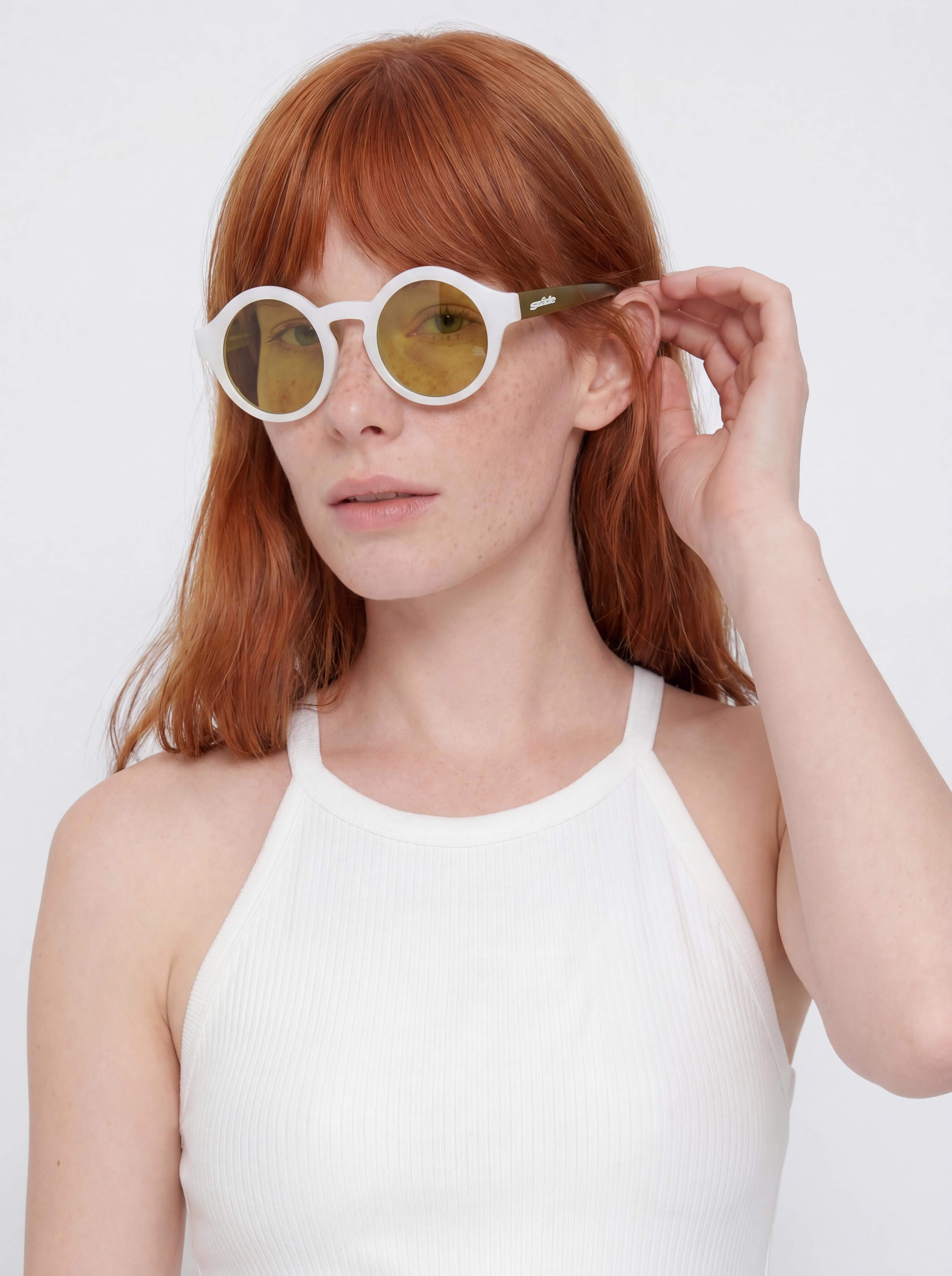 Szade Lazenby Sonnenbrille (bleach wht/char olive/caper)