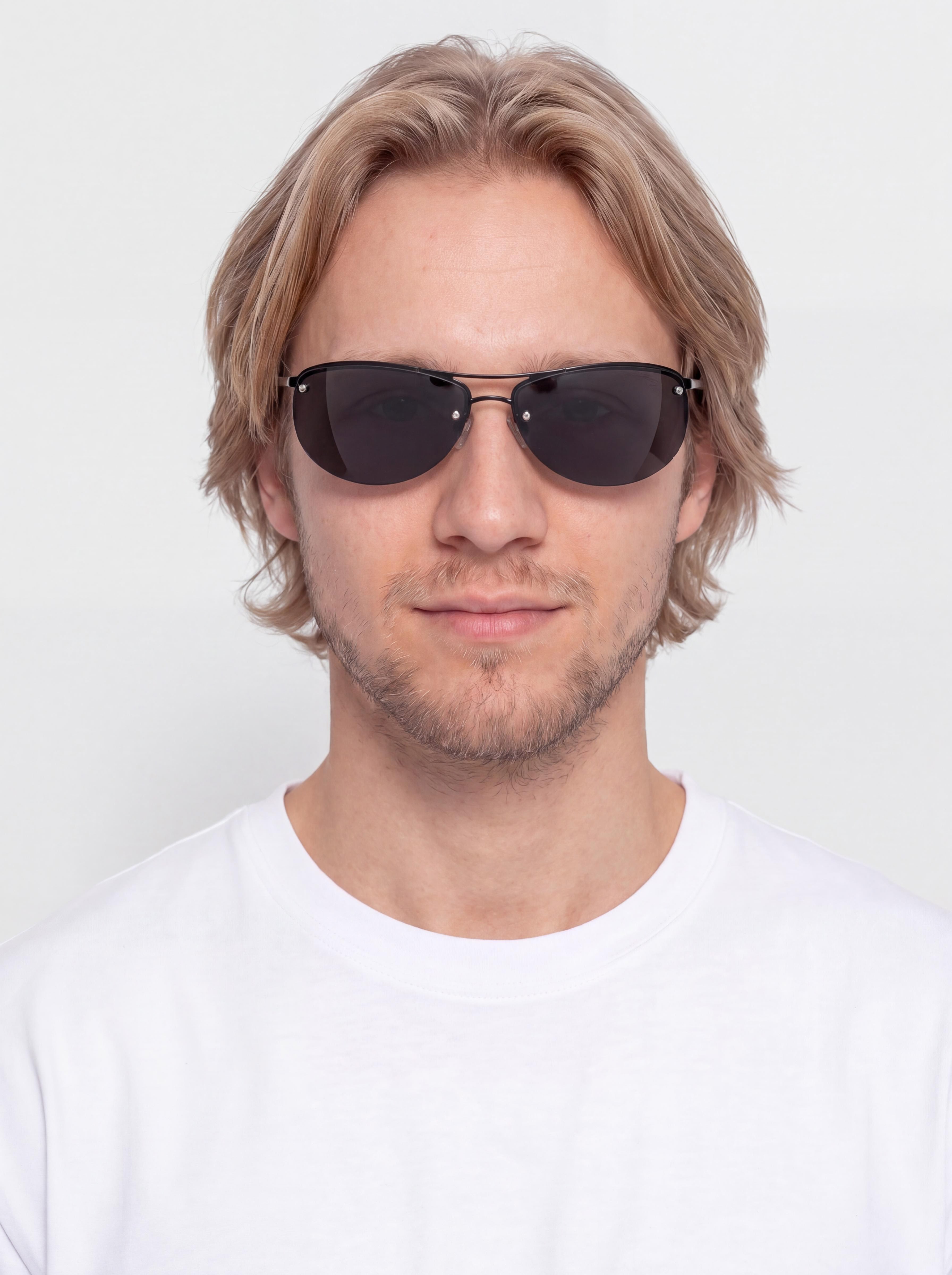 Szade Slim Sunglasses (matte black/ink)