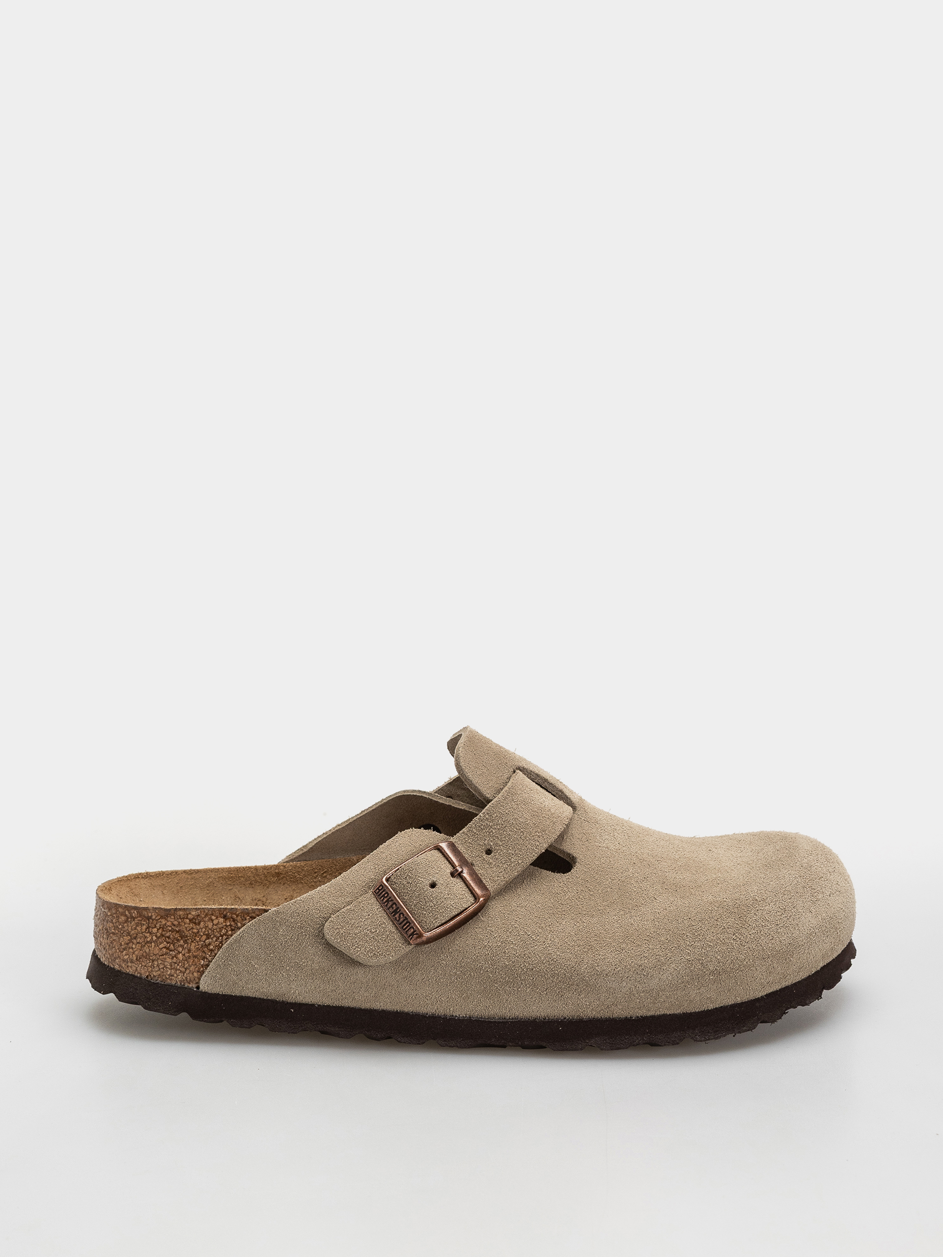 Birkenstock Boston Soft Footbed Suede Leather Narrow (taupe)
