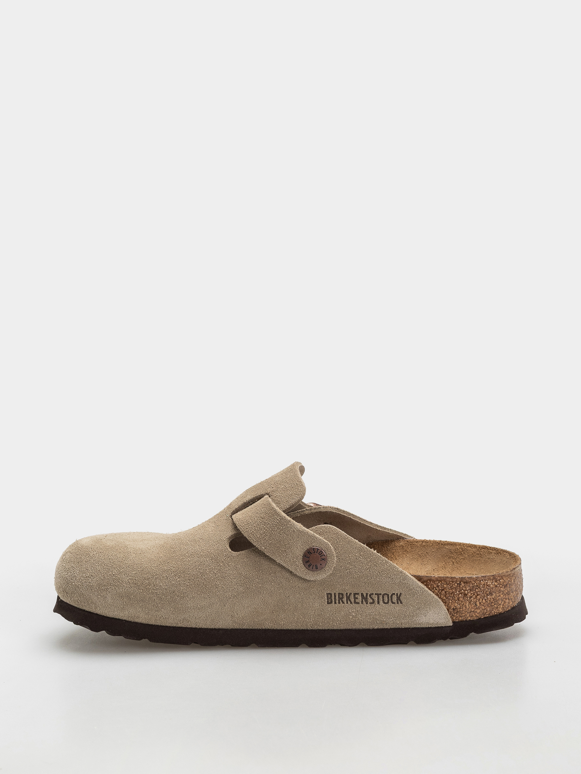 Birkenstock Boston Soft Footbed Suede Leather Narrow (taupe)