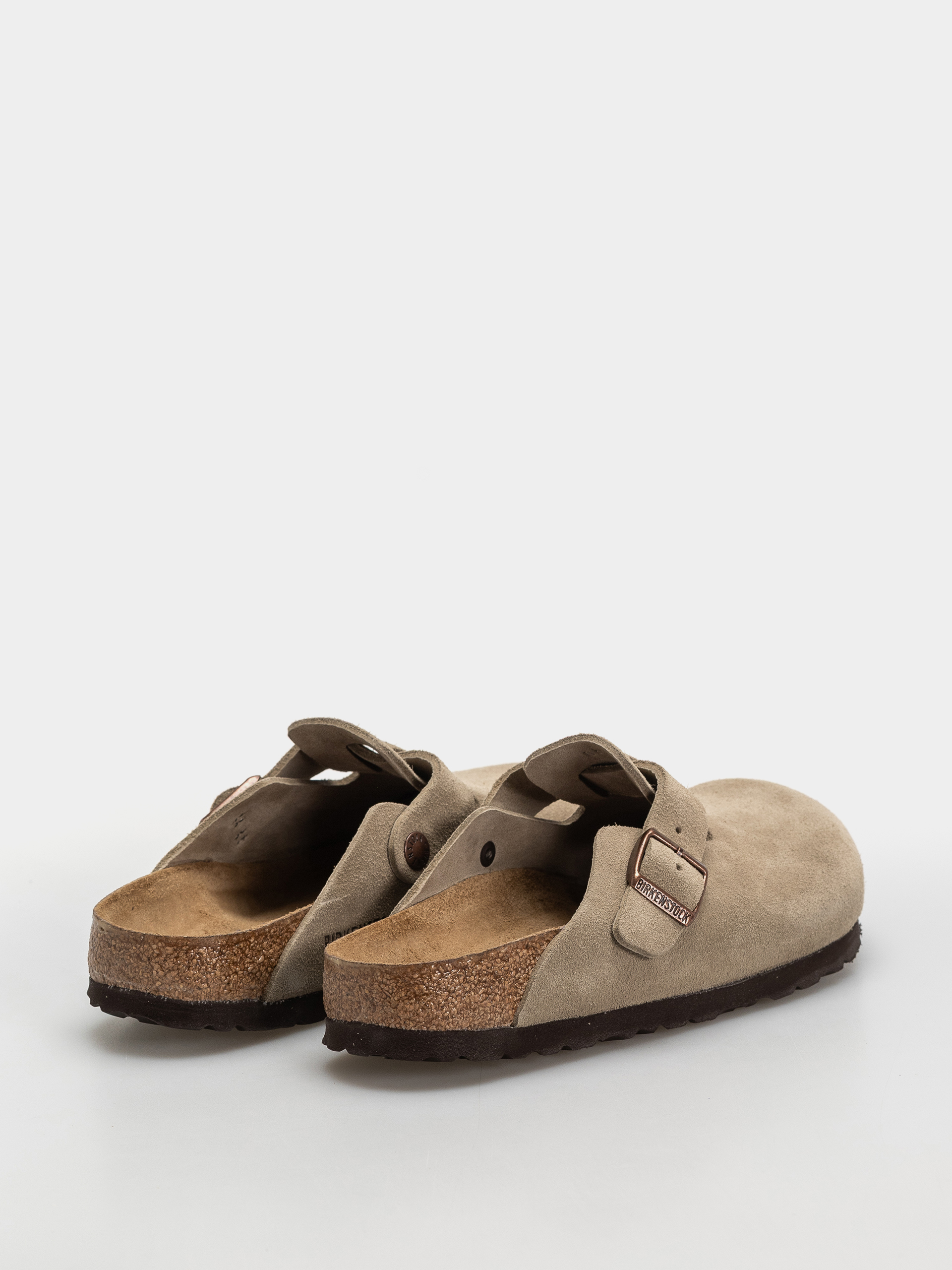 Birkenstock Boston Soft Footbed Suede Leather Narrow (taupe)