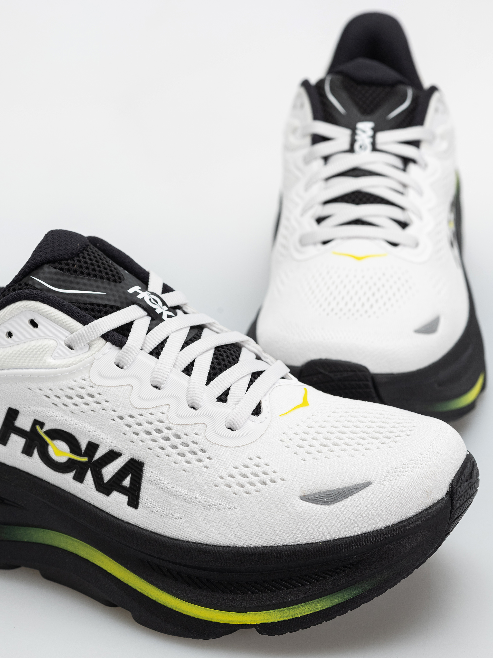 Hoka Bondi 9 Shoes (white/citrus)