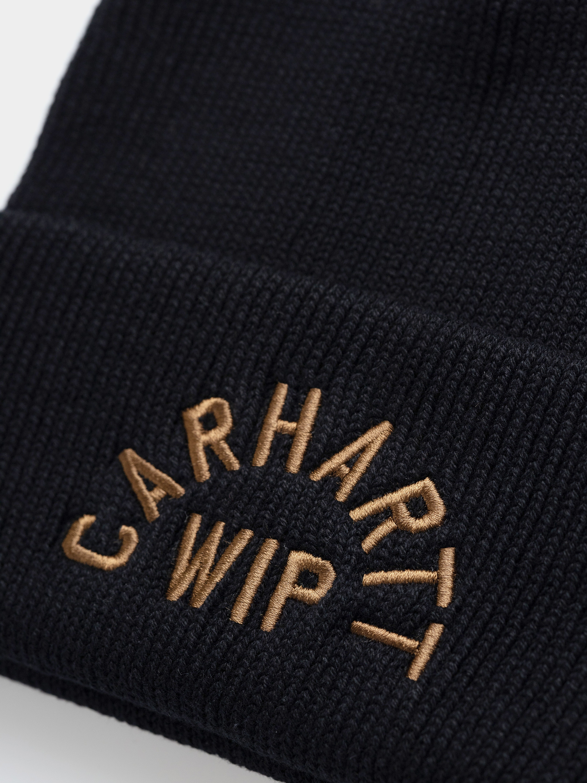 Carhartt WIP Arch Script Beanie (black/wip h brown)