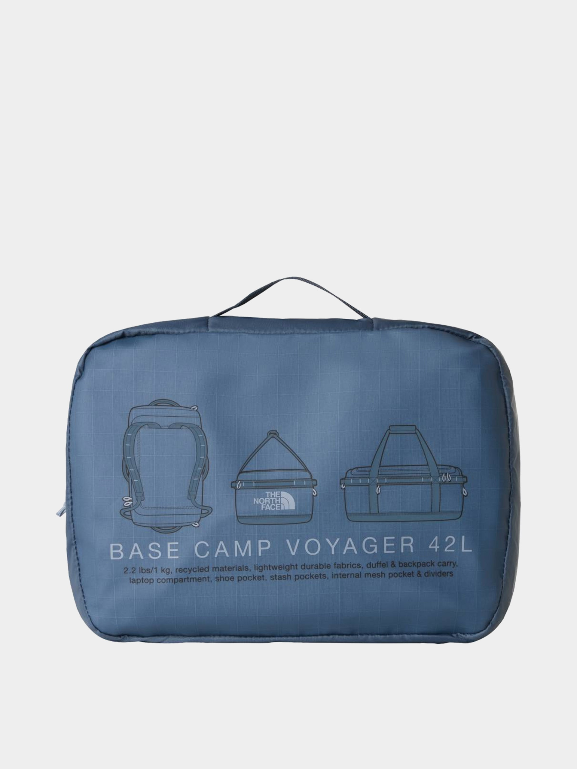 The North Face Tasche Base Camp Voyager Duffel 42L (granite grey/frost grey)