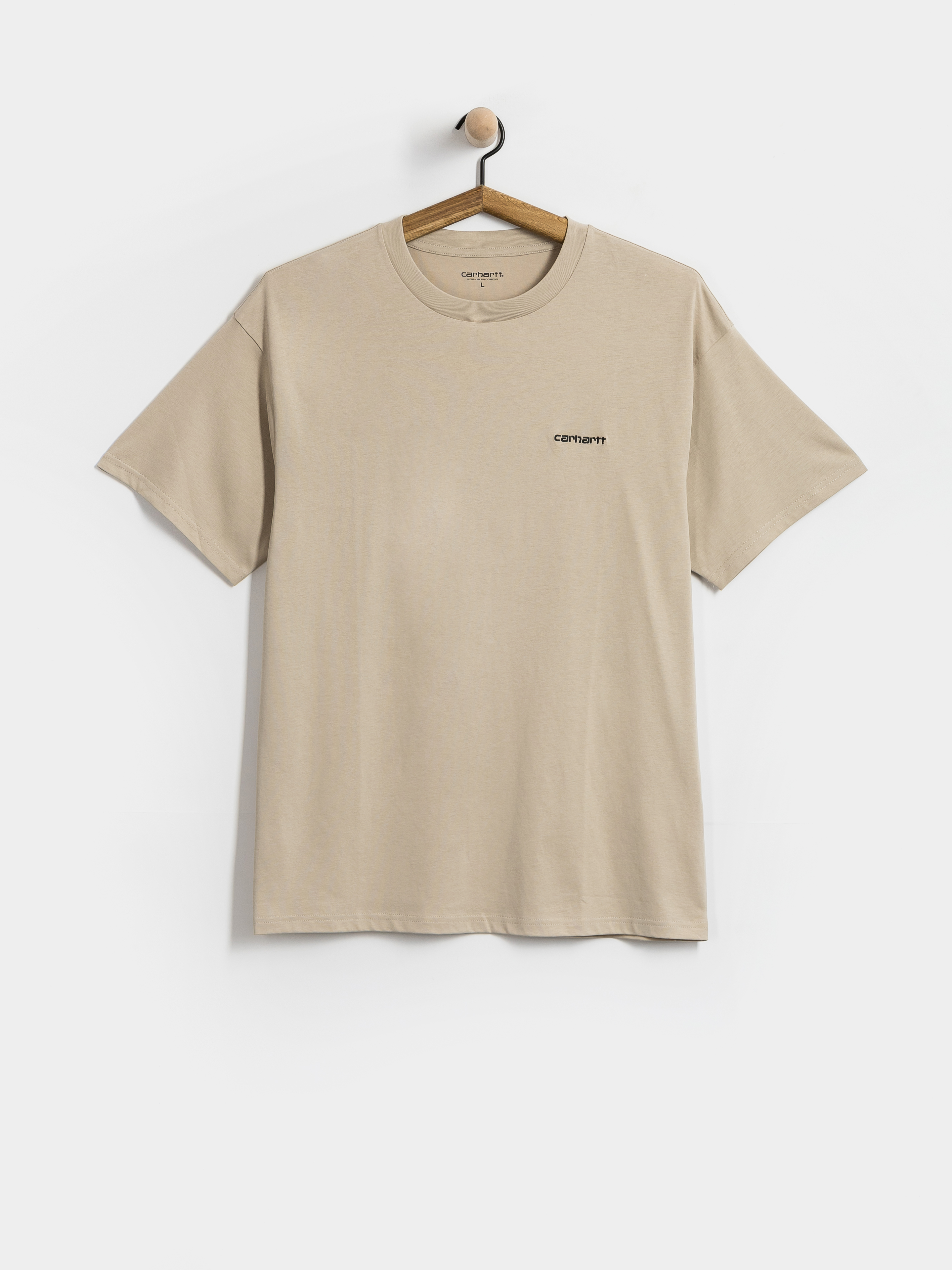 Carhartt WIP Script Embroidery T-Shirt (fleur de sel/black)