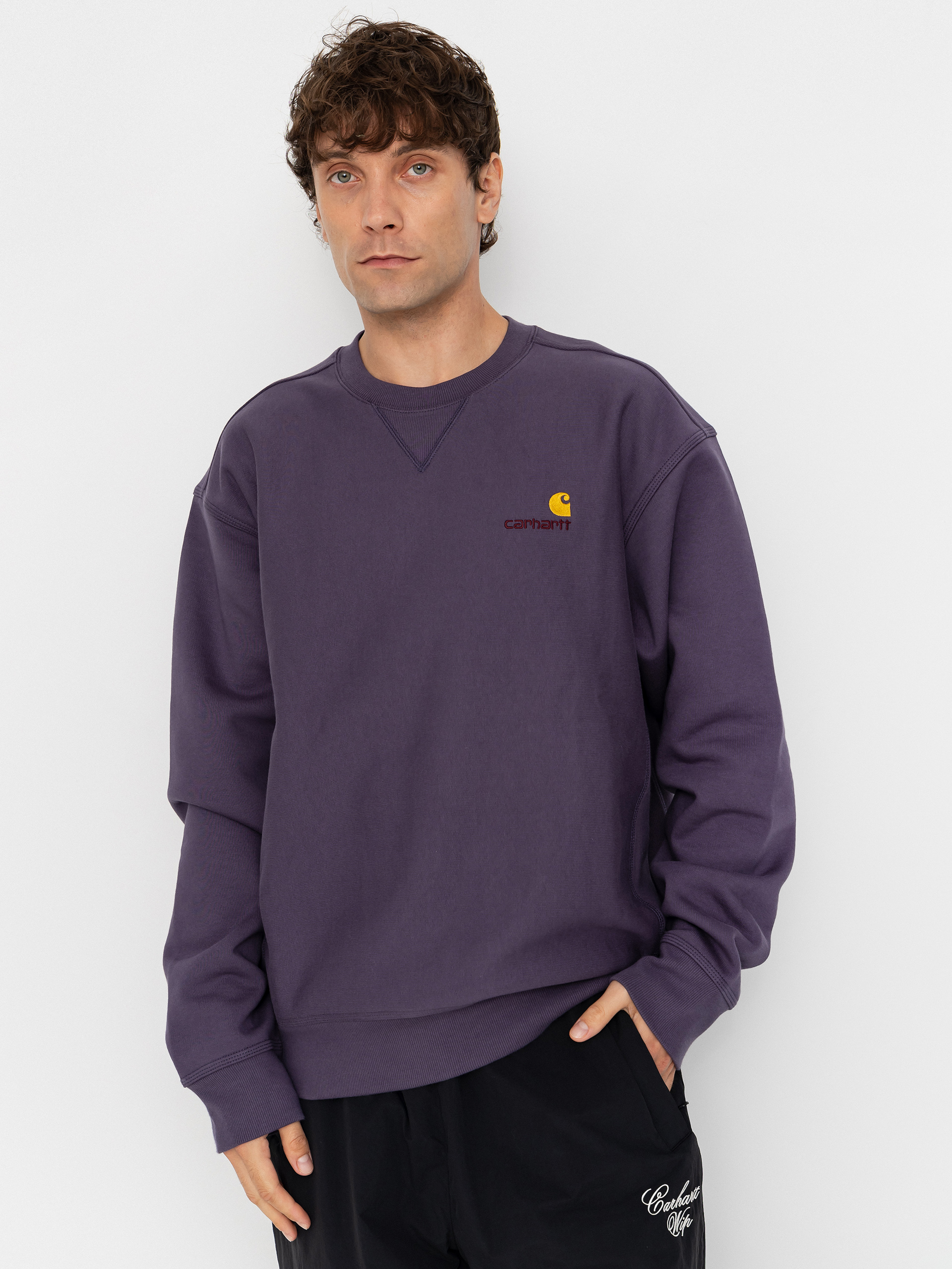 Carhartt WIP American Script Sweatshirt (shady purple)