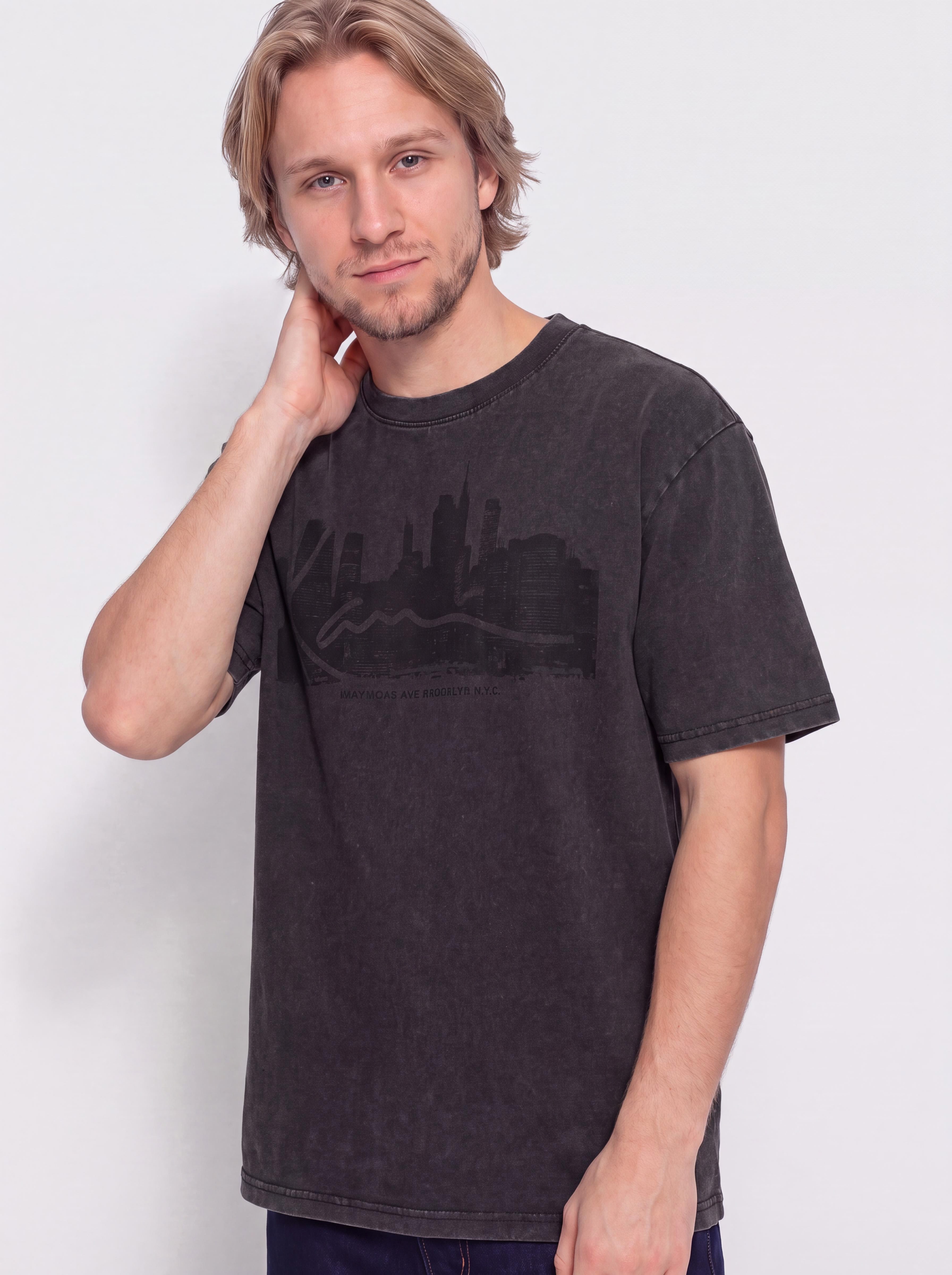 Karl Kani Signature Skyline Washed Boxy T-Shirt (black)