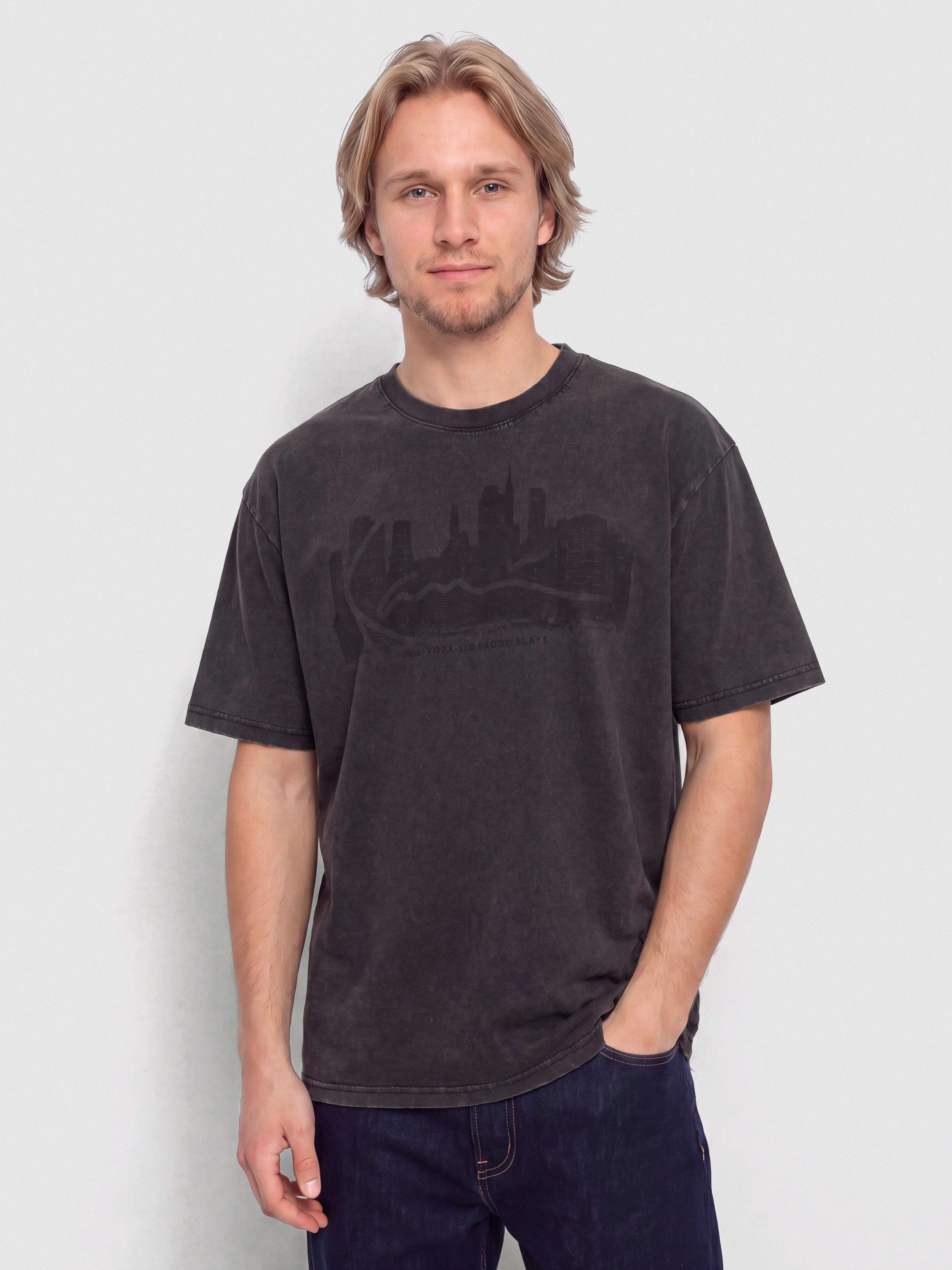 Karl Kani Signature Skyline Washed Boxy T-Shirt (black)
