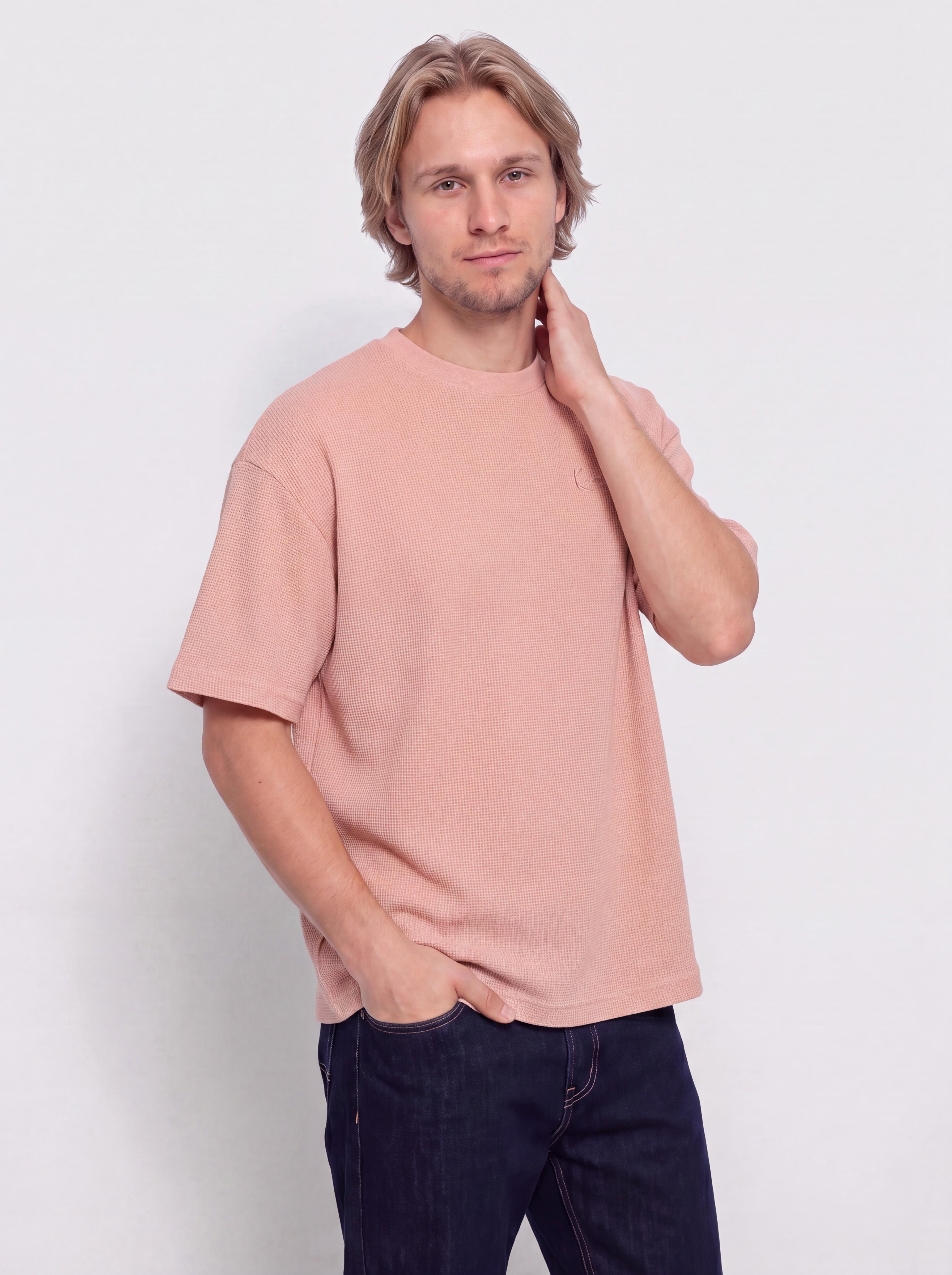 Karl Kani Signature Waffle Oversized T-Shirt (pink)