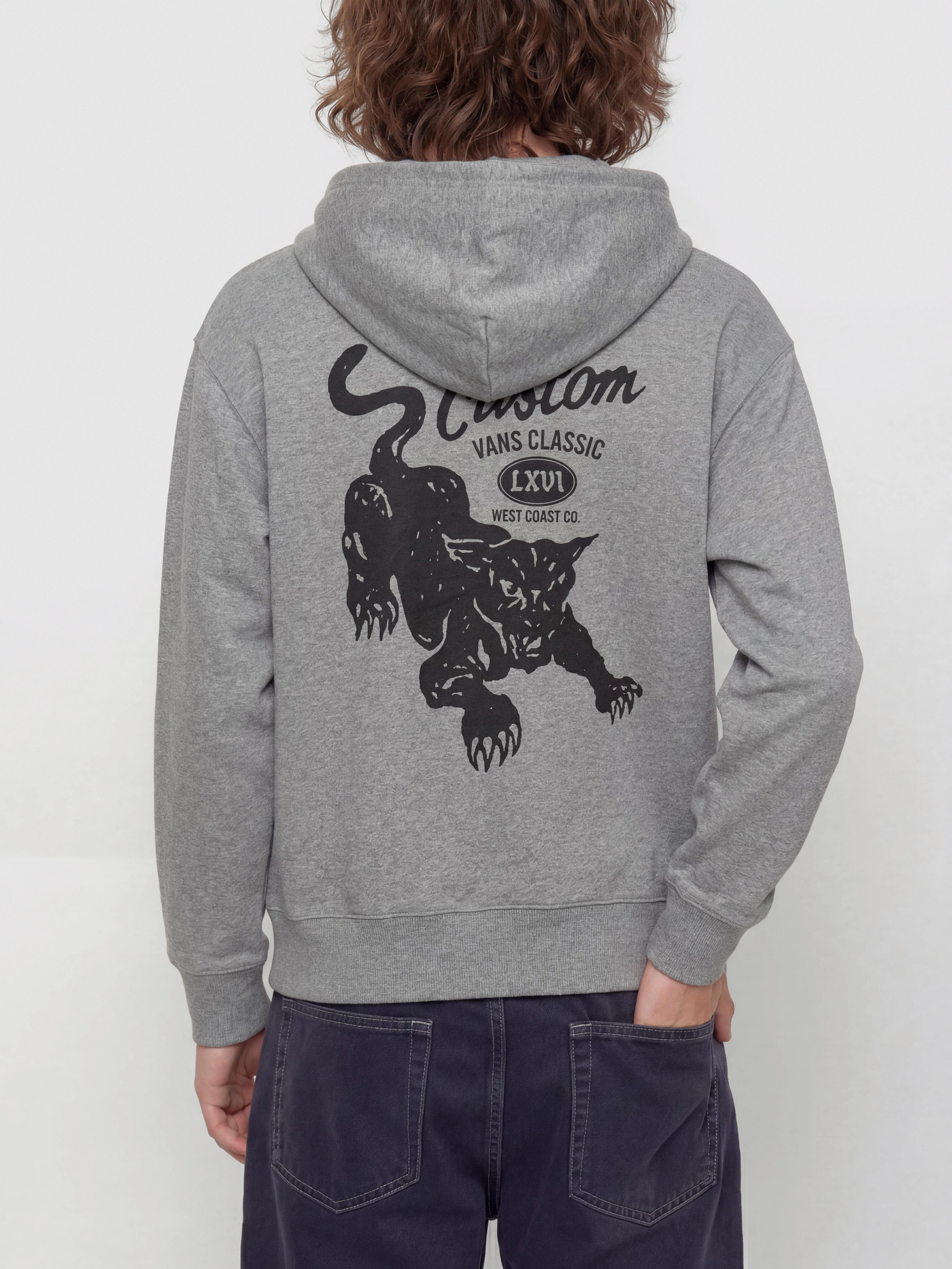 Vans Hoodie Custom Cat HD (cement heather)