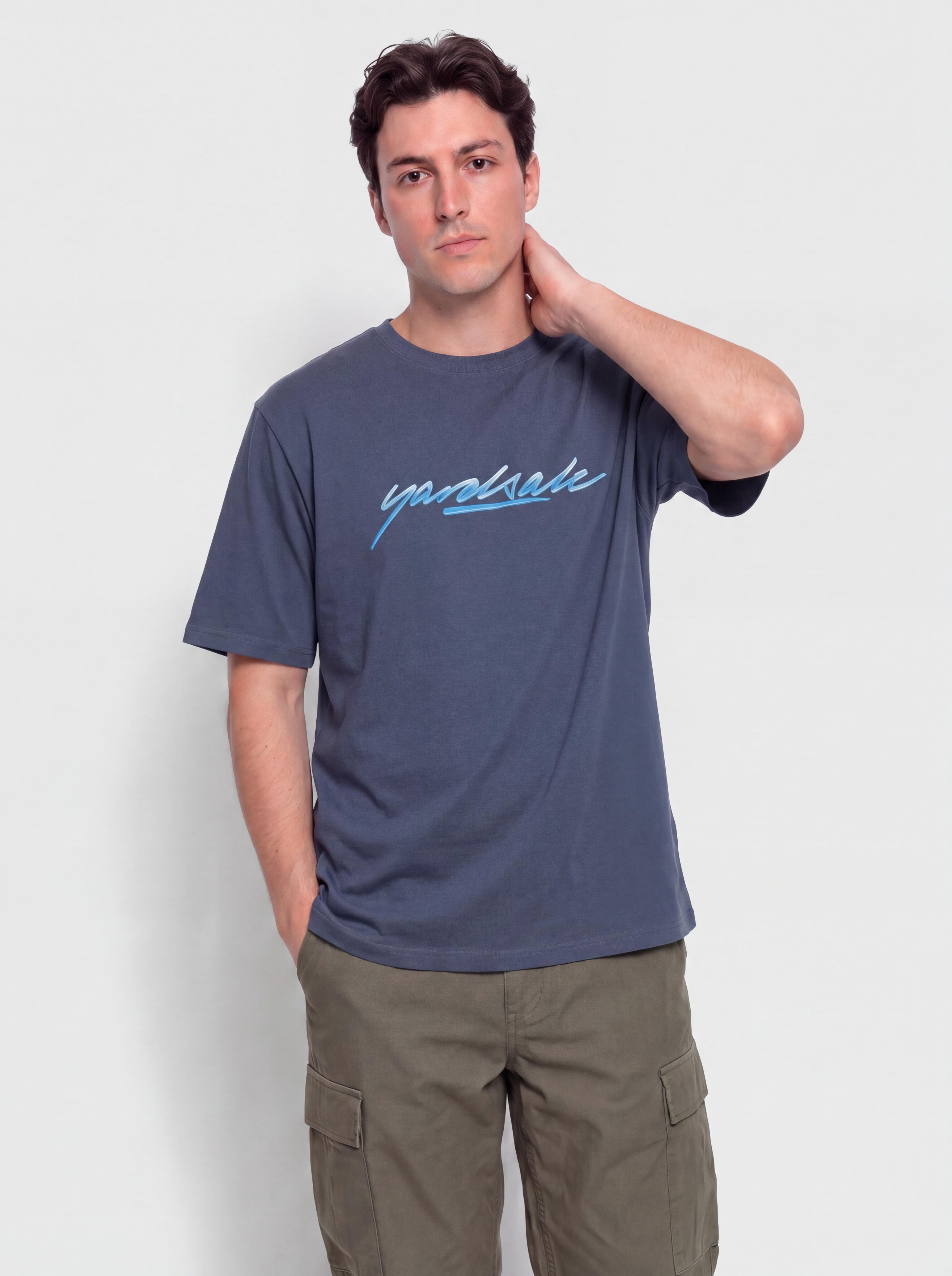 Yardsale Washed Script T-Shirt (blue)
