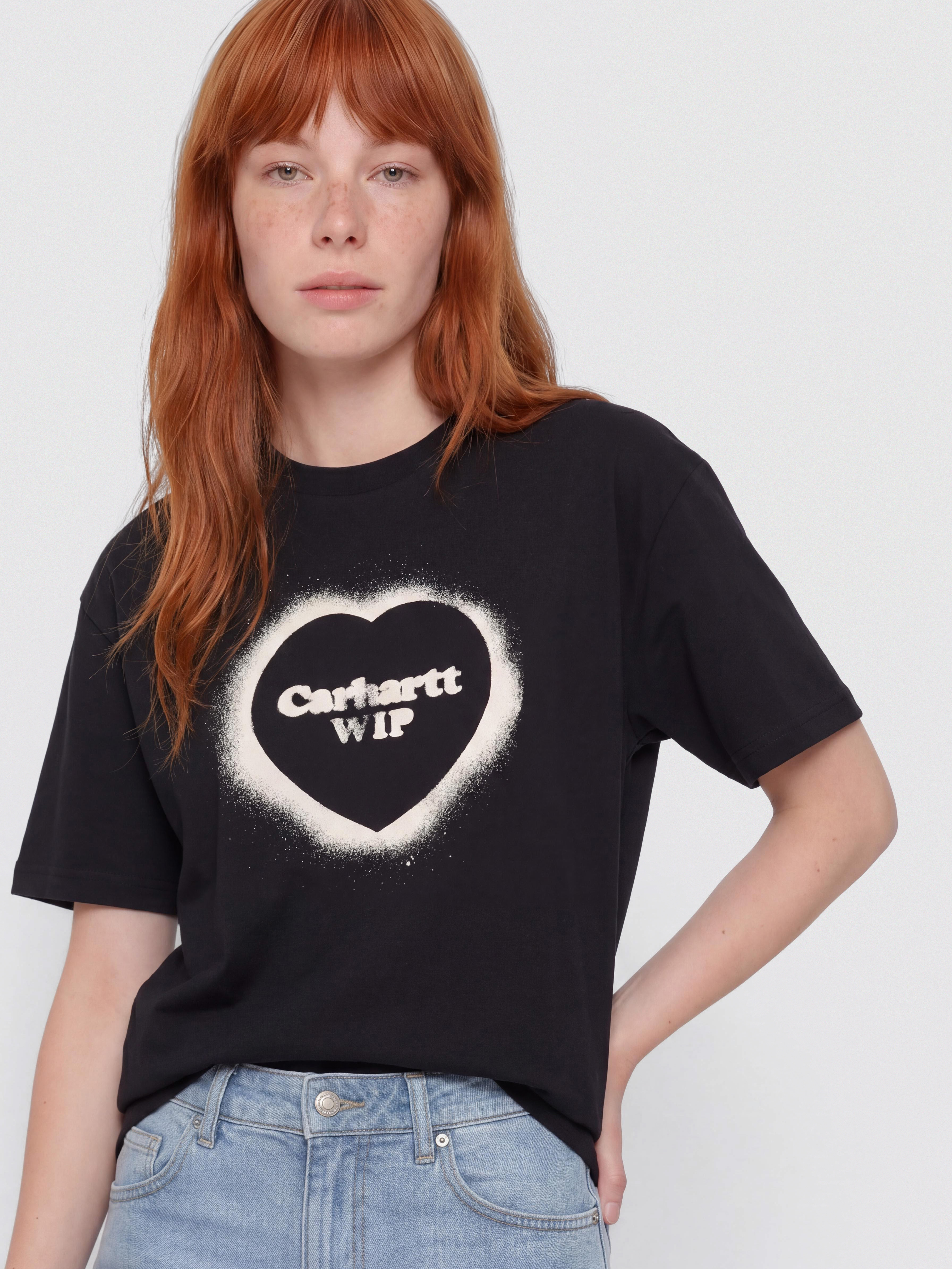 Carhartt WIP T-Shirt Spray Heart Wmn (black)