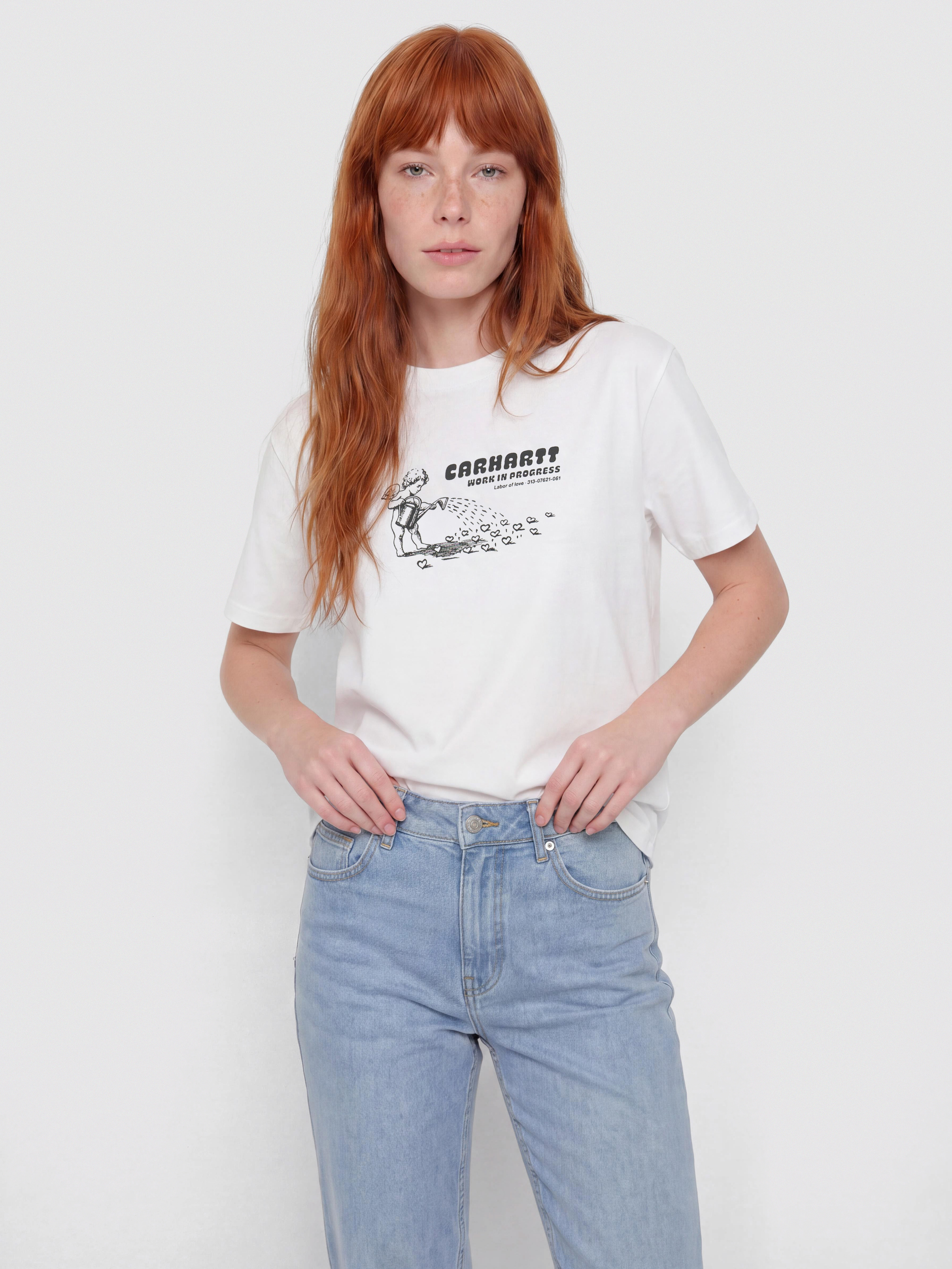 Carhartt WIP T-Shirt Bumper Sticker Wmn (white)