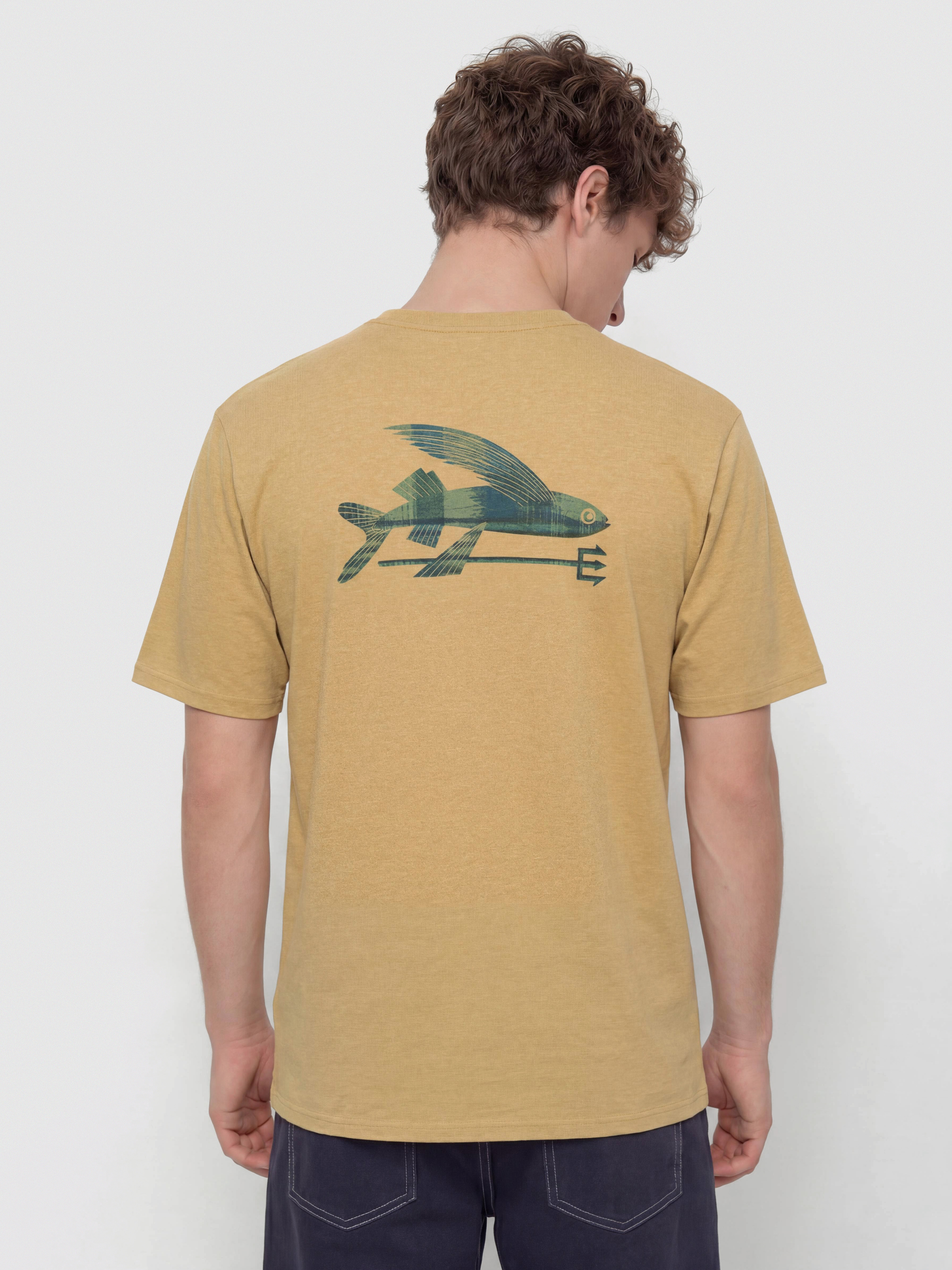 Patagonia T-Shirt Flying Fish (limestone yellow/heritage fitz)