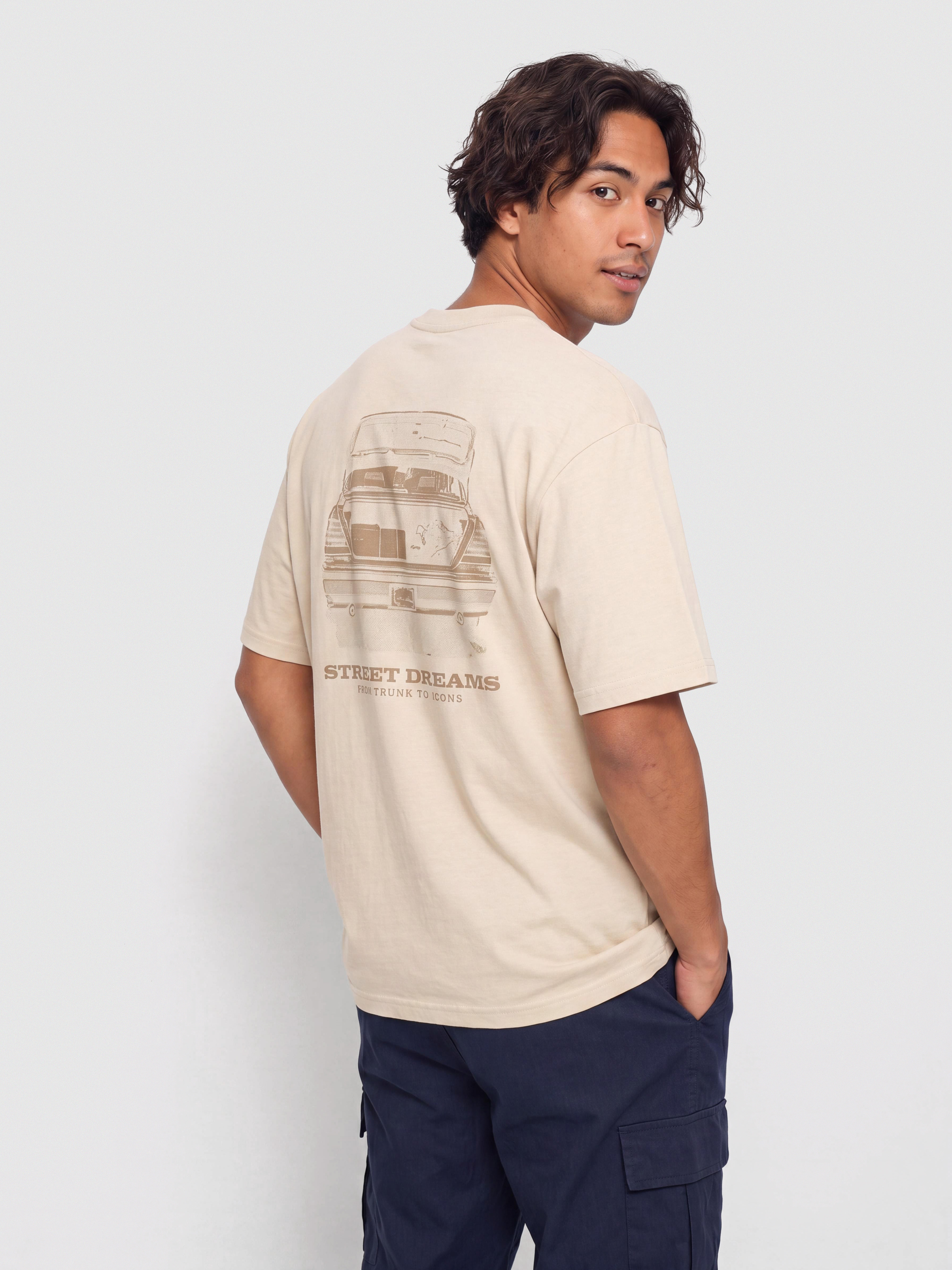 Karl Kani Slogan Boxy T-Shirt (beige)