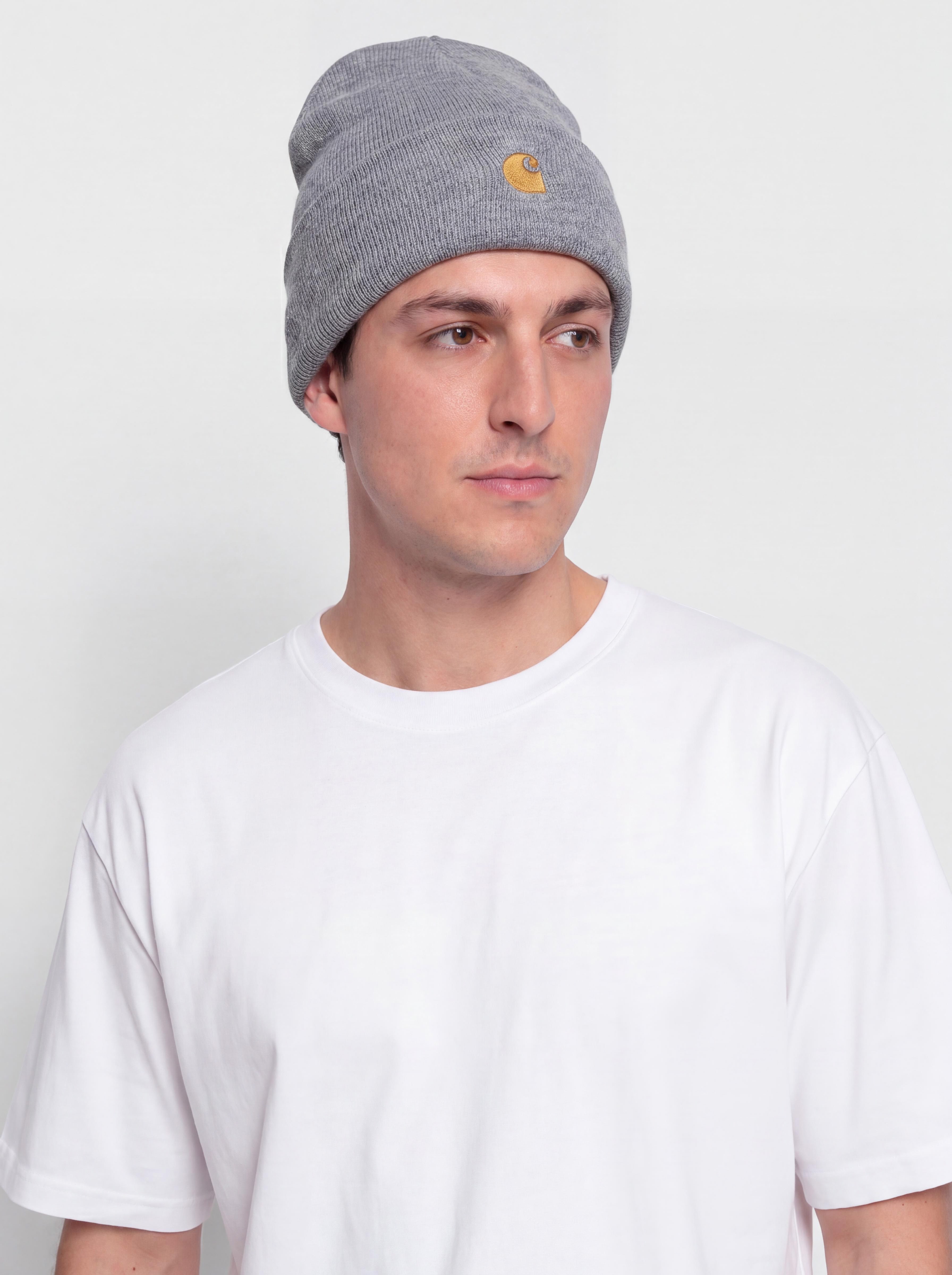 Carhartt WIP Chase Beanie (grey heather/gold)