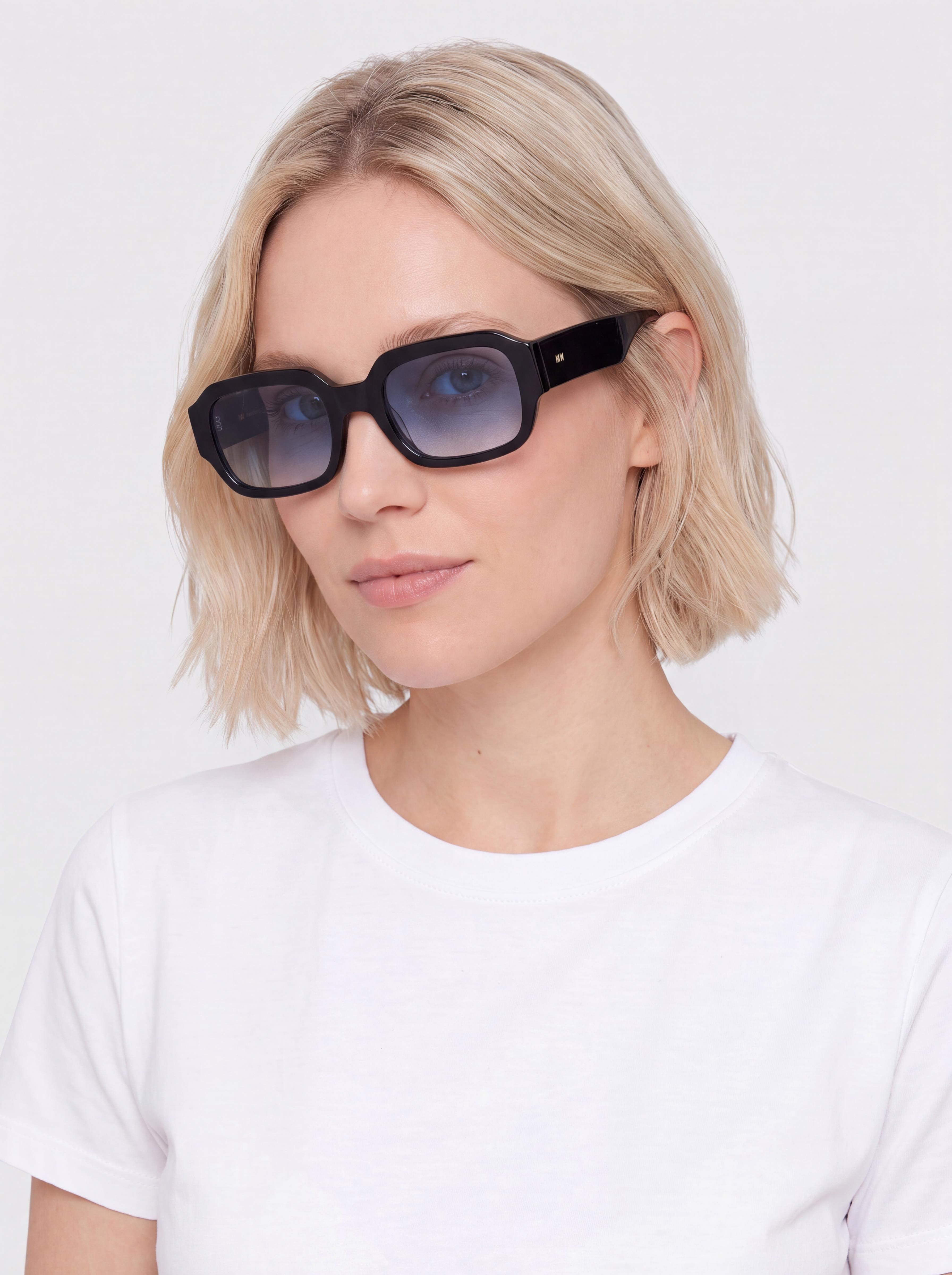MessyWeekend Sonnenbrille Downey (black/gradient blue)