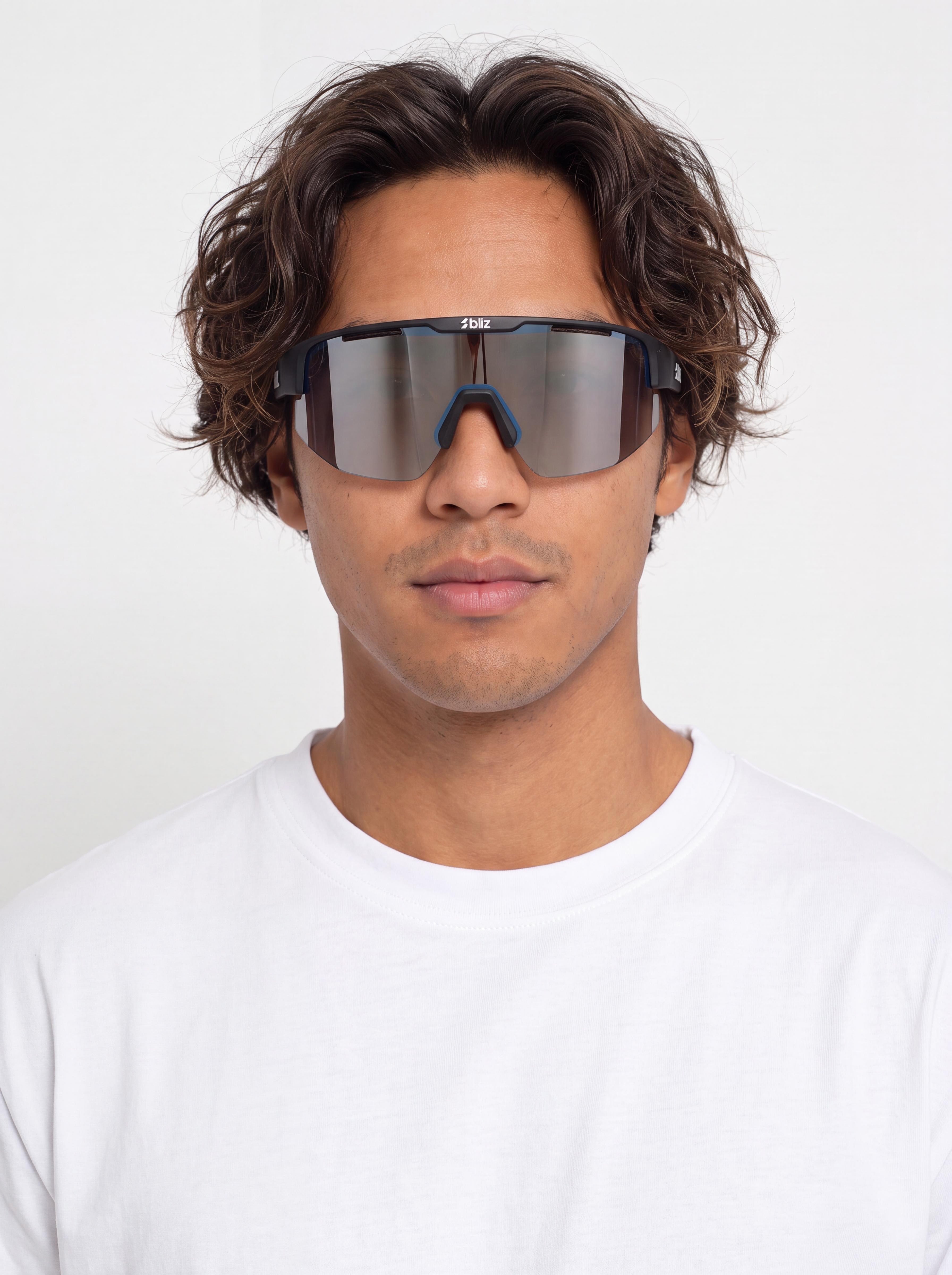 Bliz Matrix Sonnenbrille (matt black/nano optics photochromic brown w blue multi)