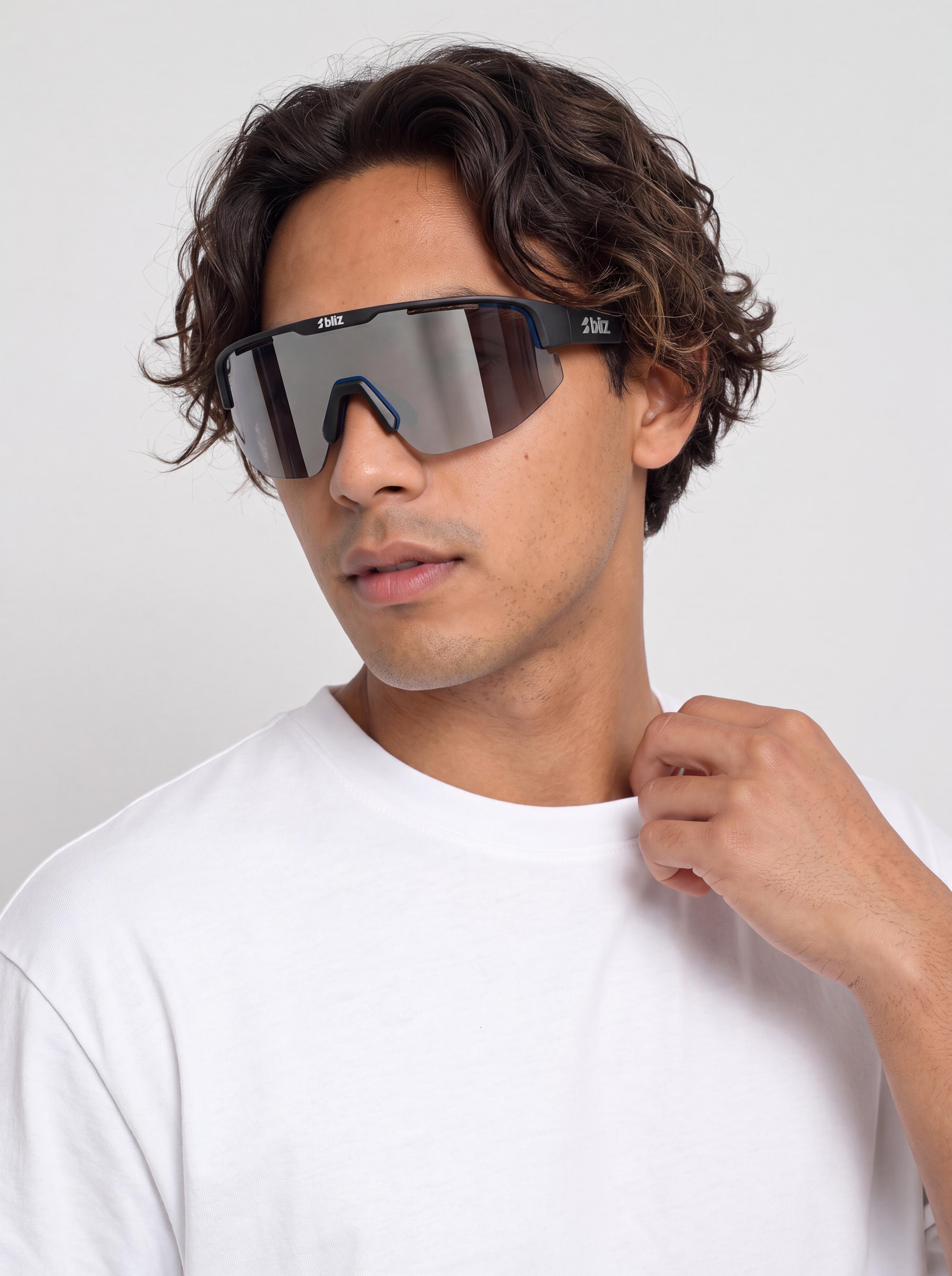 Bliz Matrix Sonnenbrille (matt black/nano optics photochromic brown w blue multi)