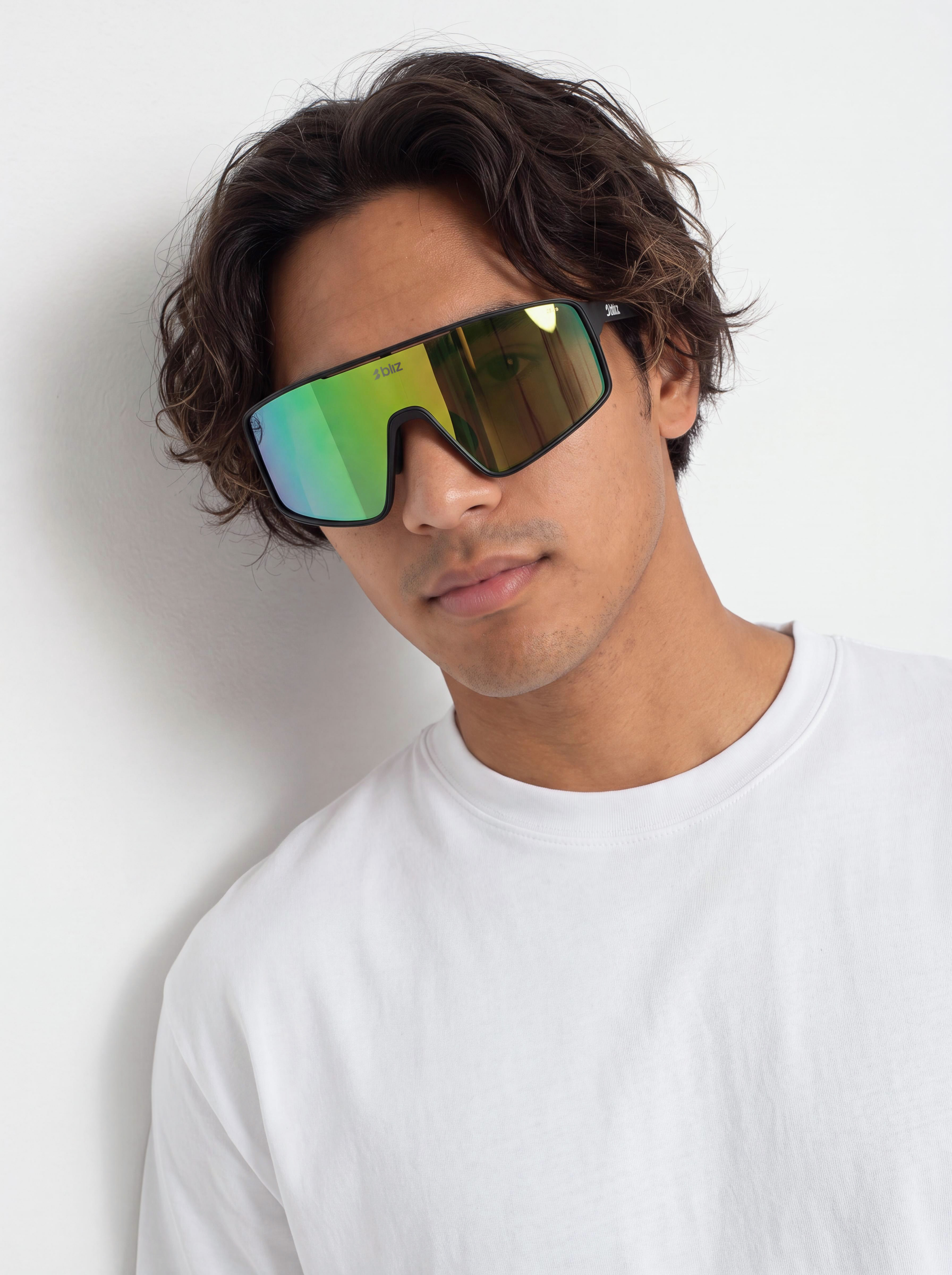 Bliz P001 Sonnenbrille (matt black/brown w green multi)
