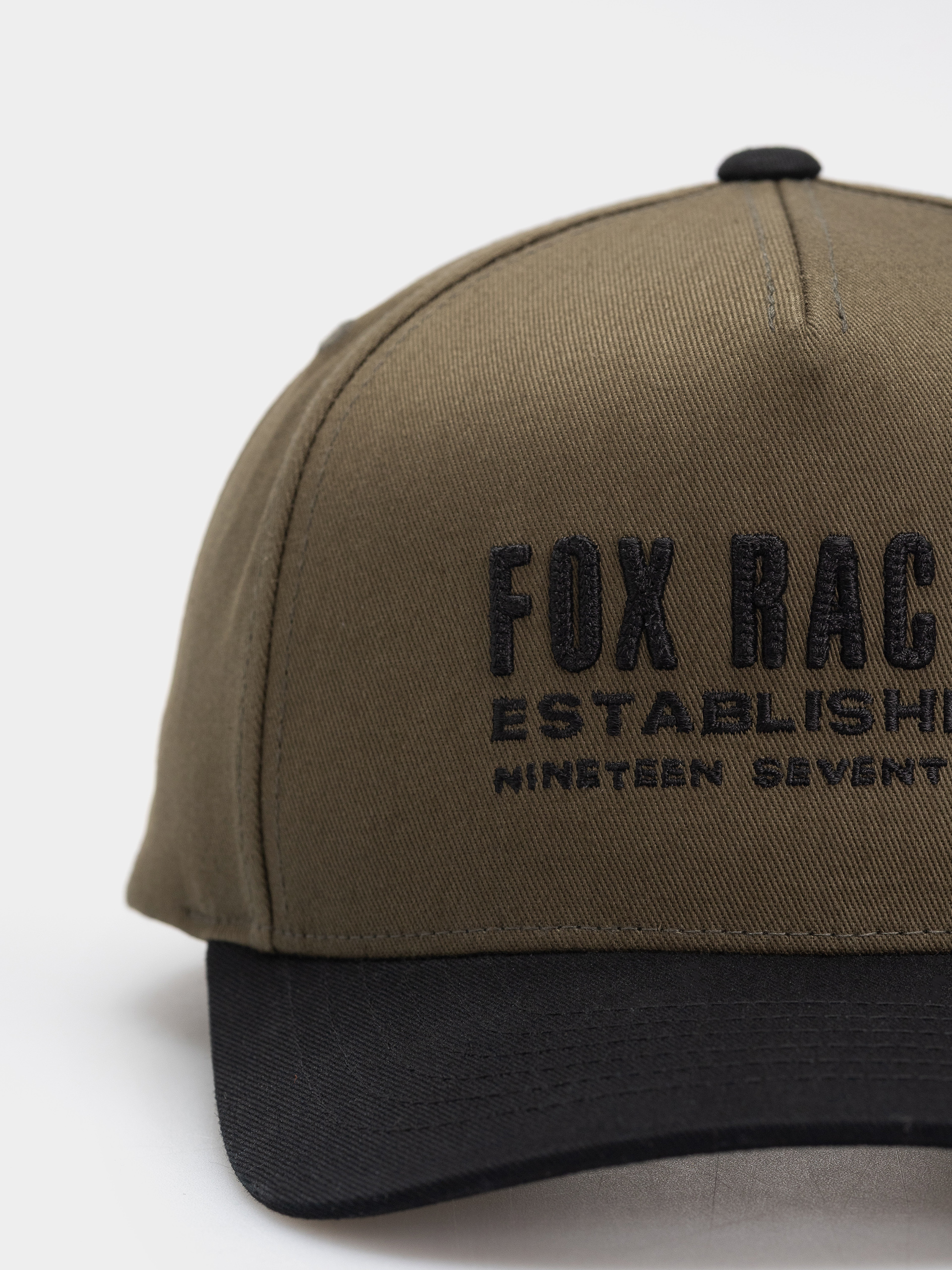Fox Cap Warped Snapback (olive green)
