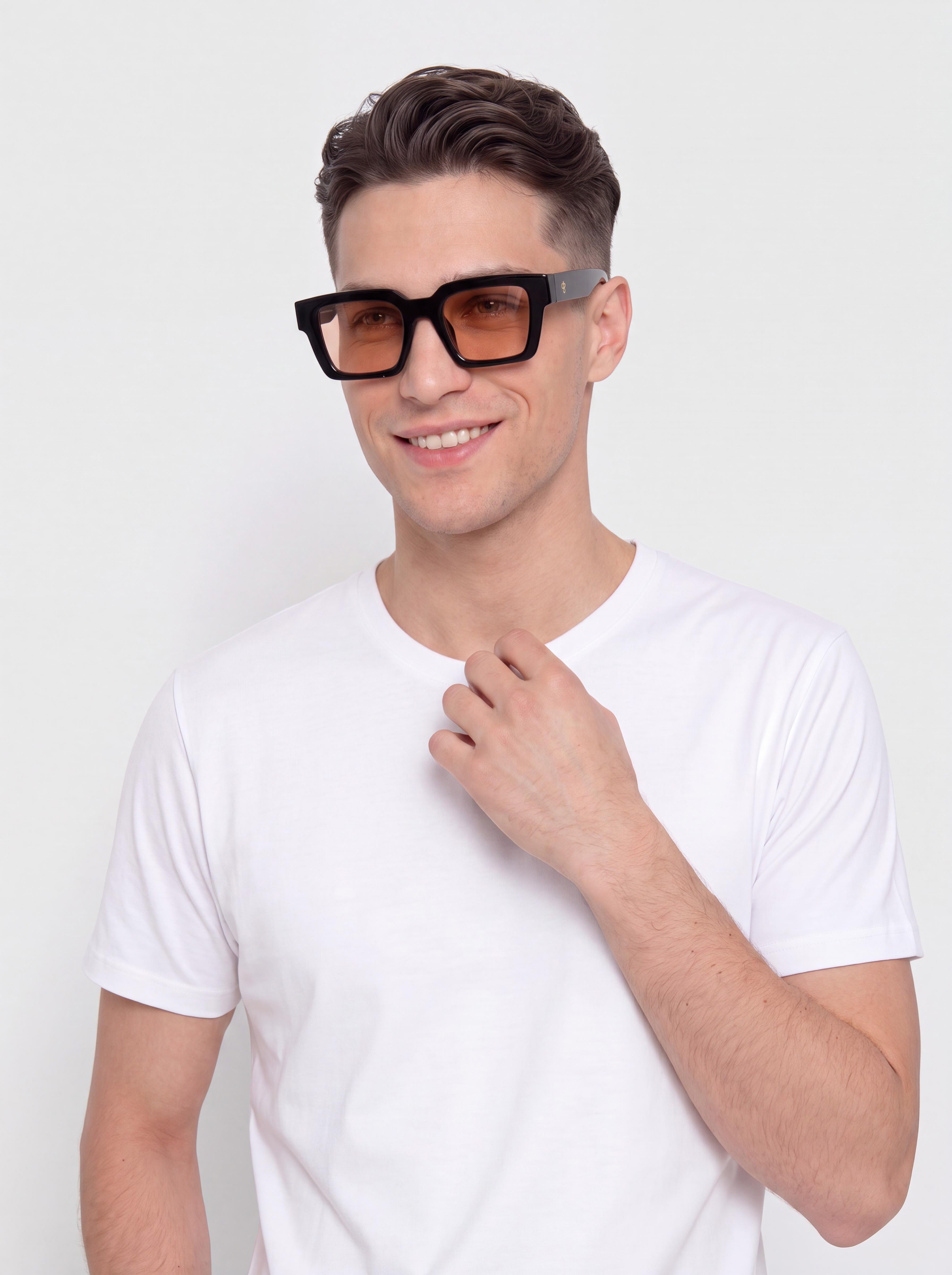 CHPO Sunglasses Max (shiny black/light orange)