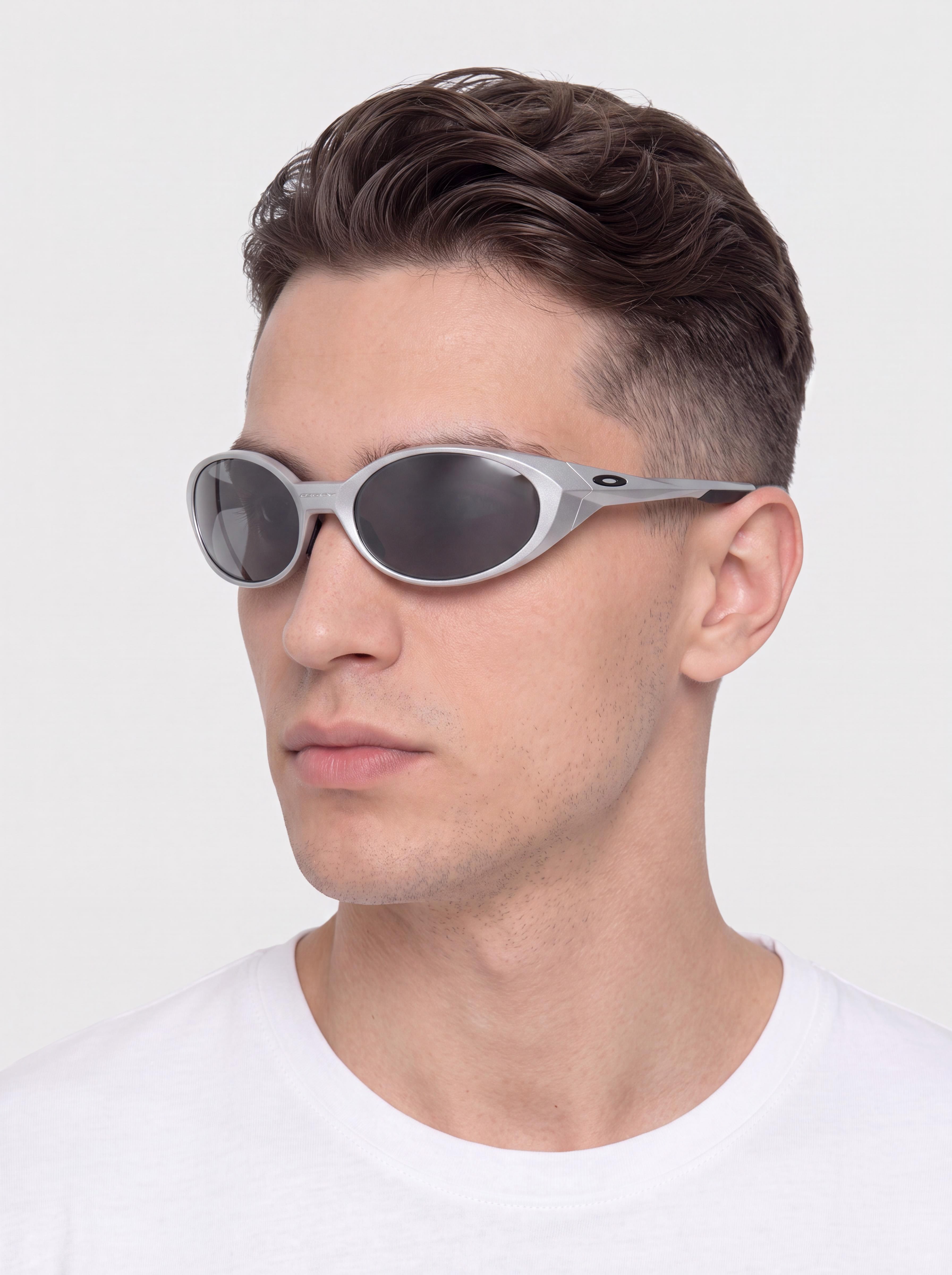 Oakley Eye Jacket Redux Sonnenbrille (prizm black polarized lenses/silver frame)