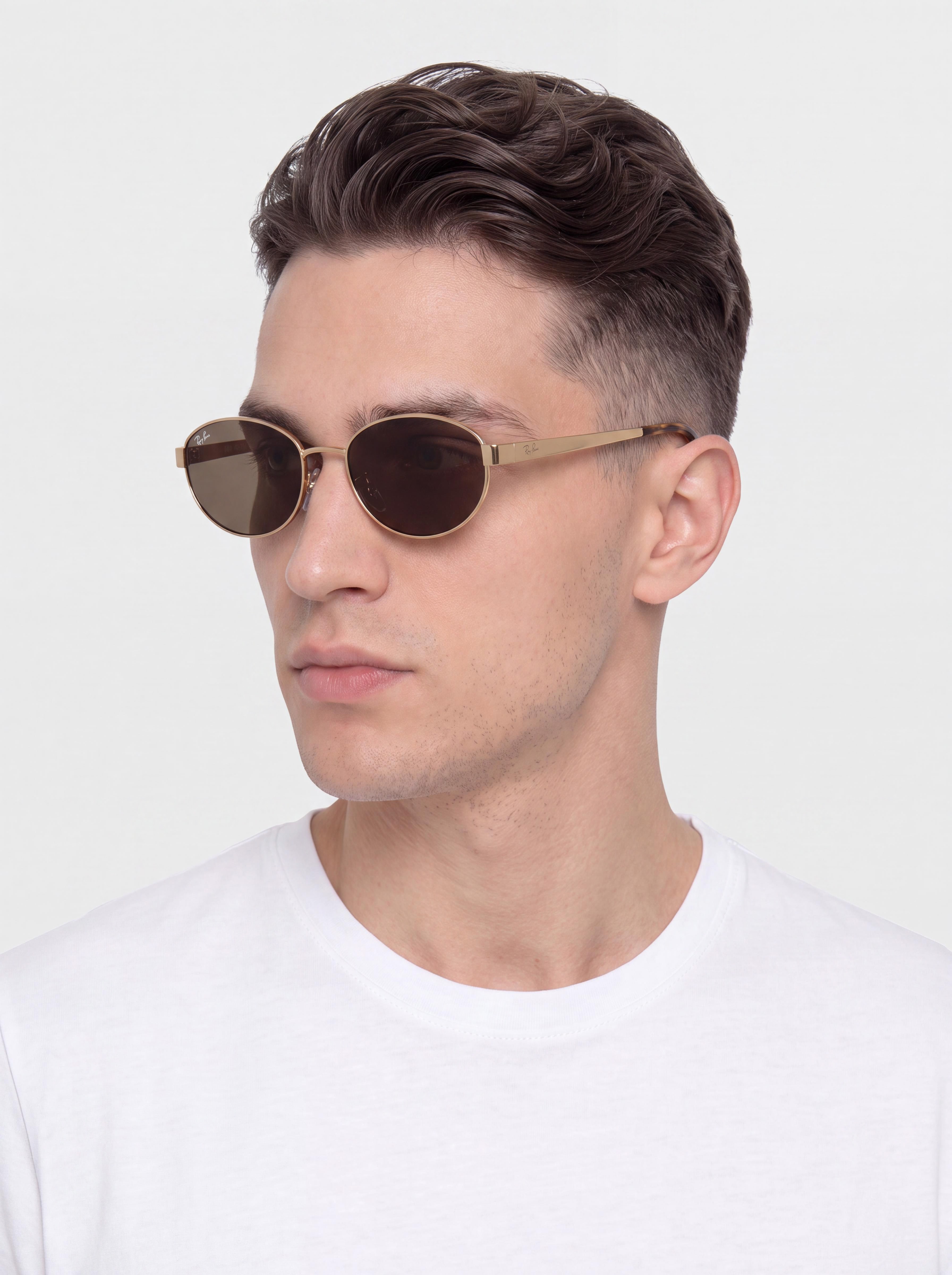 Ray-Ban Sonnenbrille Rb3774D (polerowany zu0142oto arista/ciemnobru0105zowy)