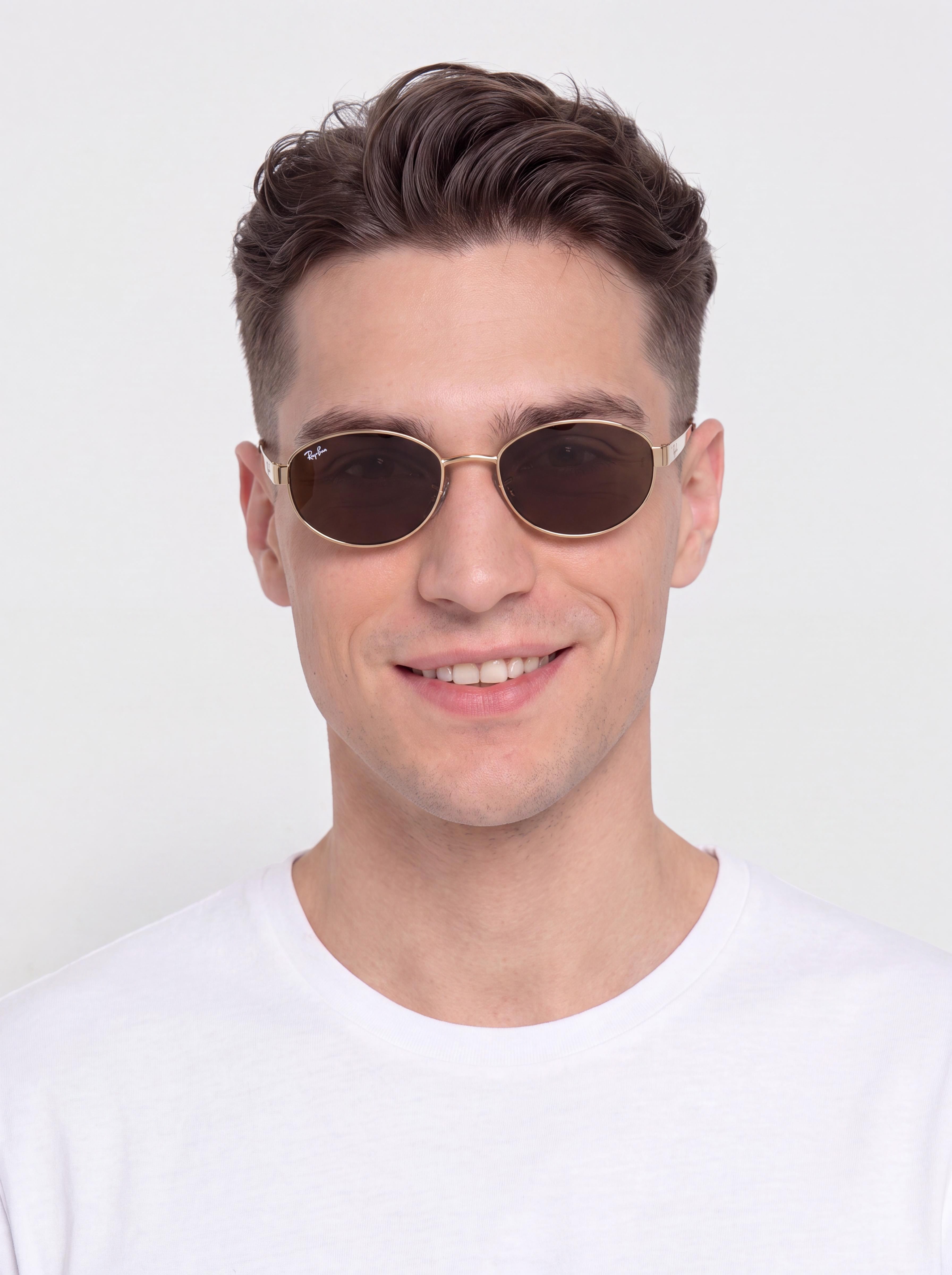 Ray-Ban Sunglasses Rb3774D (polerowany złoto arista/ciemnobrązowy)