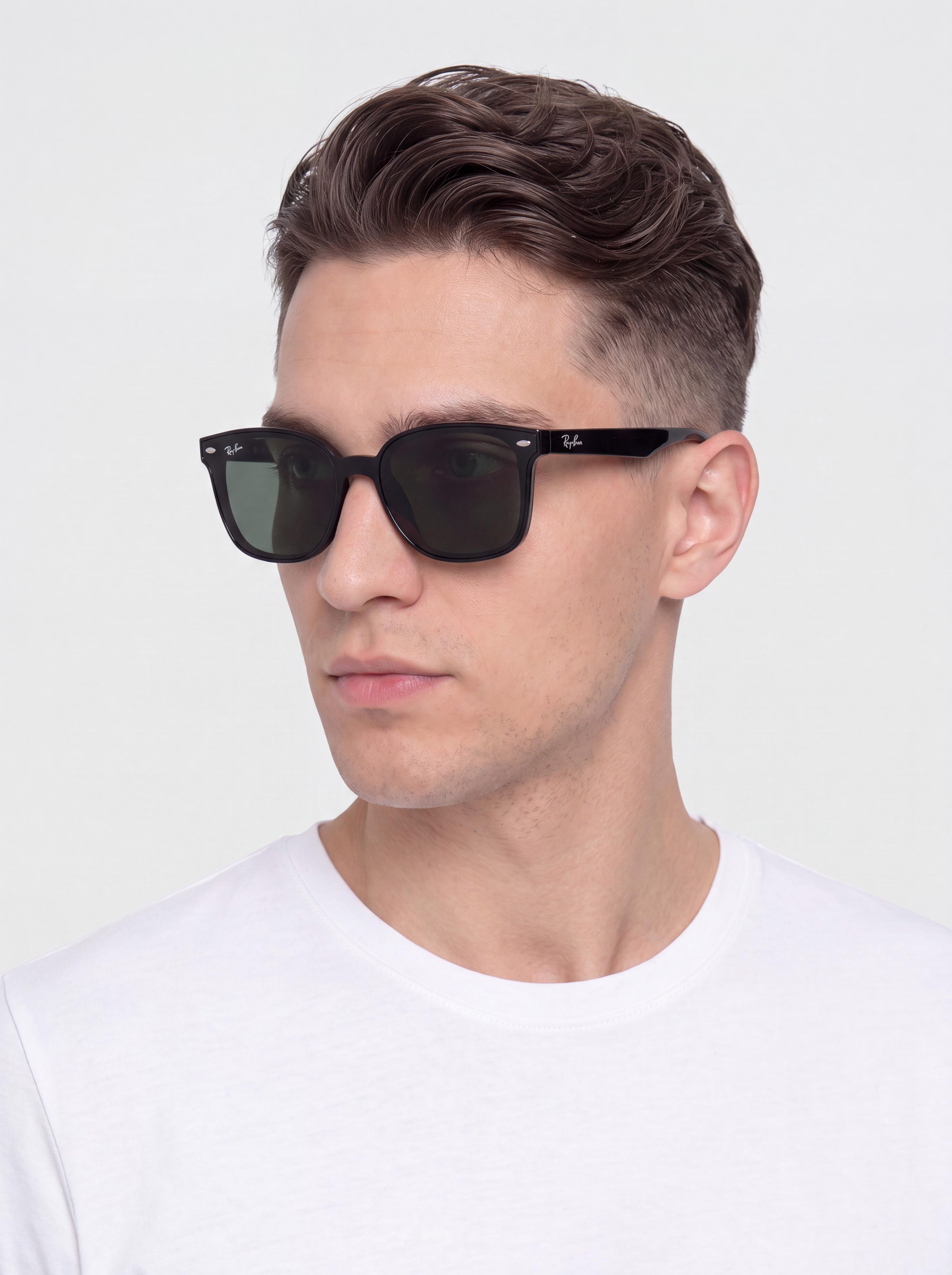 Ray-Ban Rb4461D Sonnenbrille (polerowany czarny/ciemnozielony)