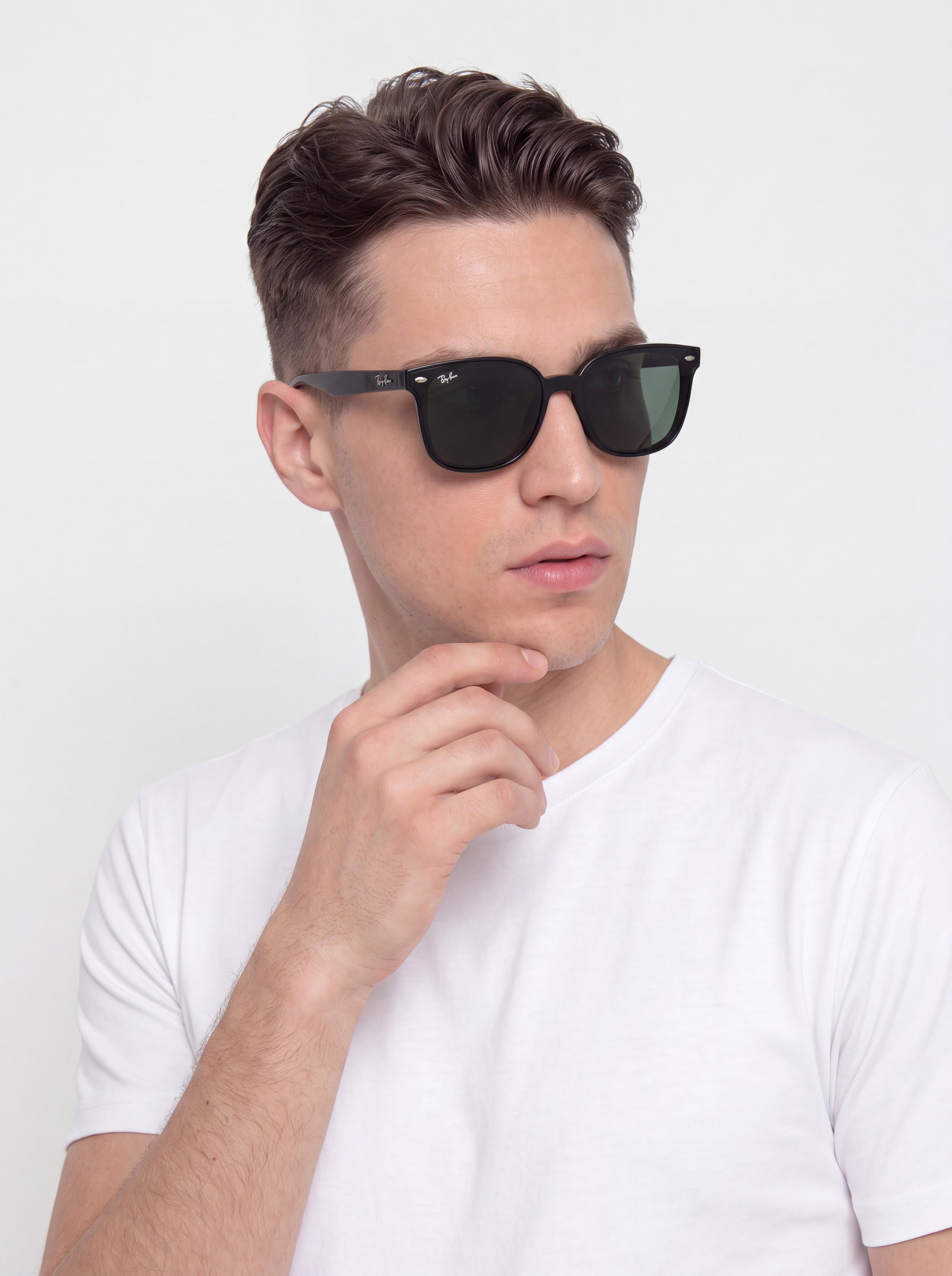 Ray-Ban Rb4461D Sonnenbrille (polerowany czarny/ciemnozielony)