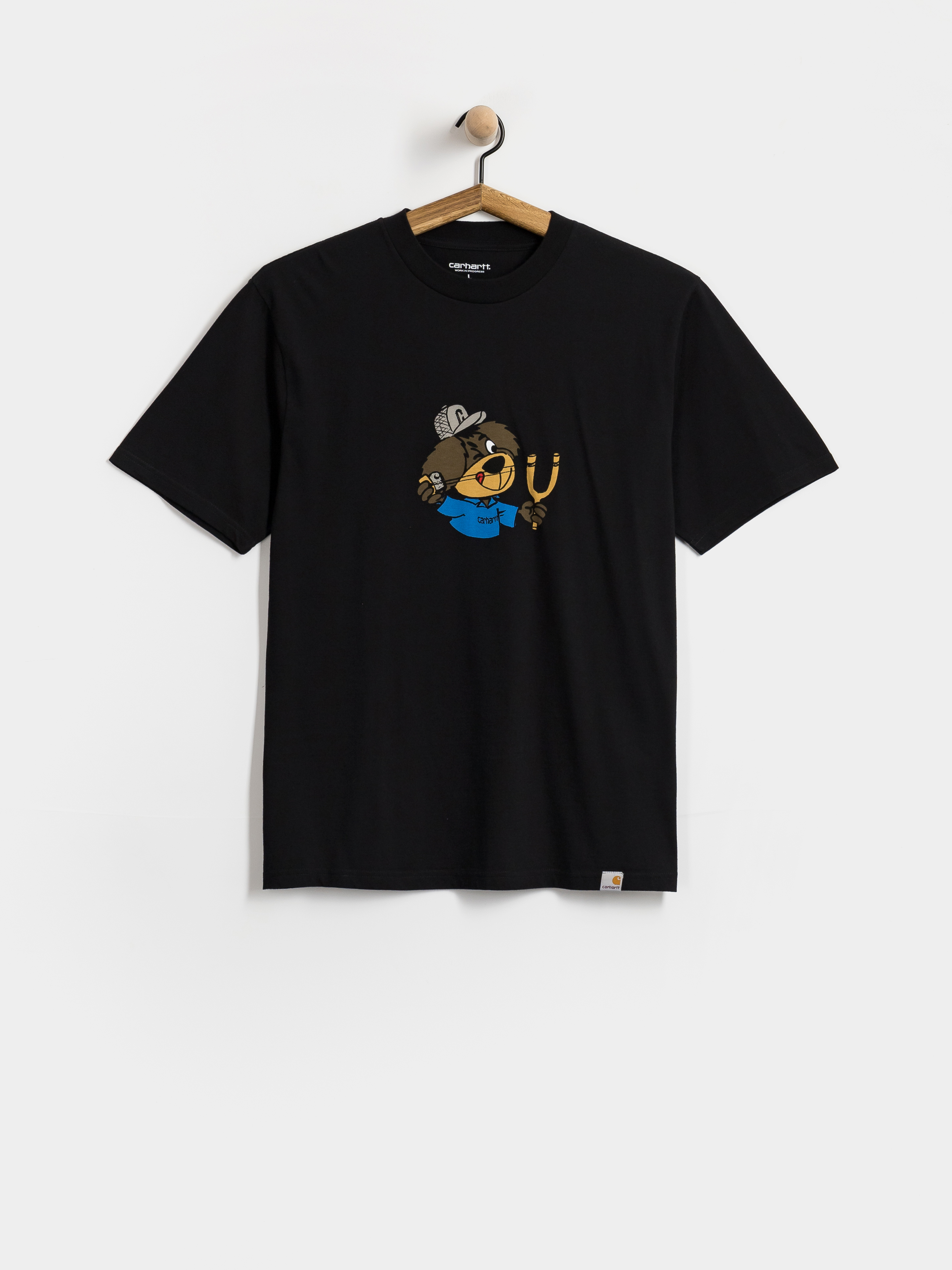 Carhartt WIP Slingshot T-Shirt (black/heavy enzyme wash)