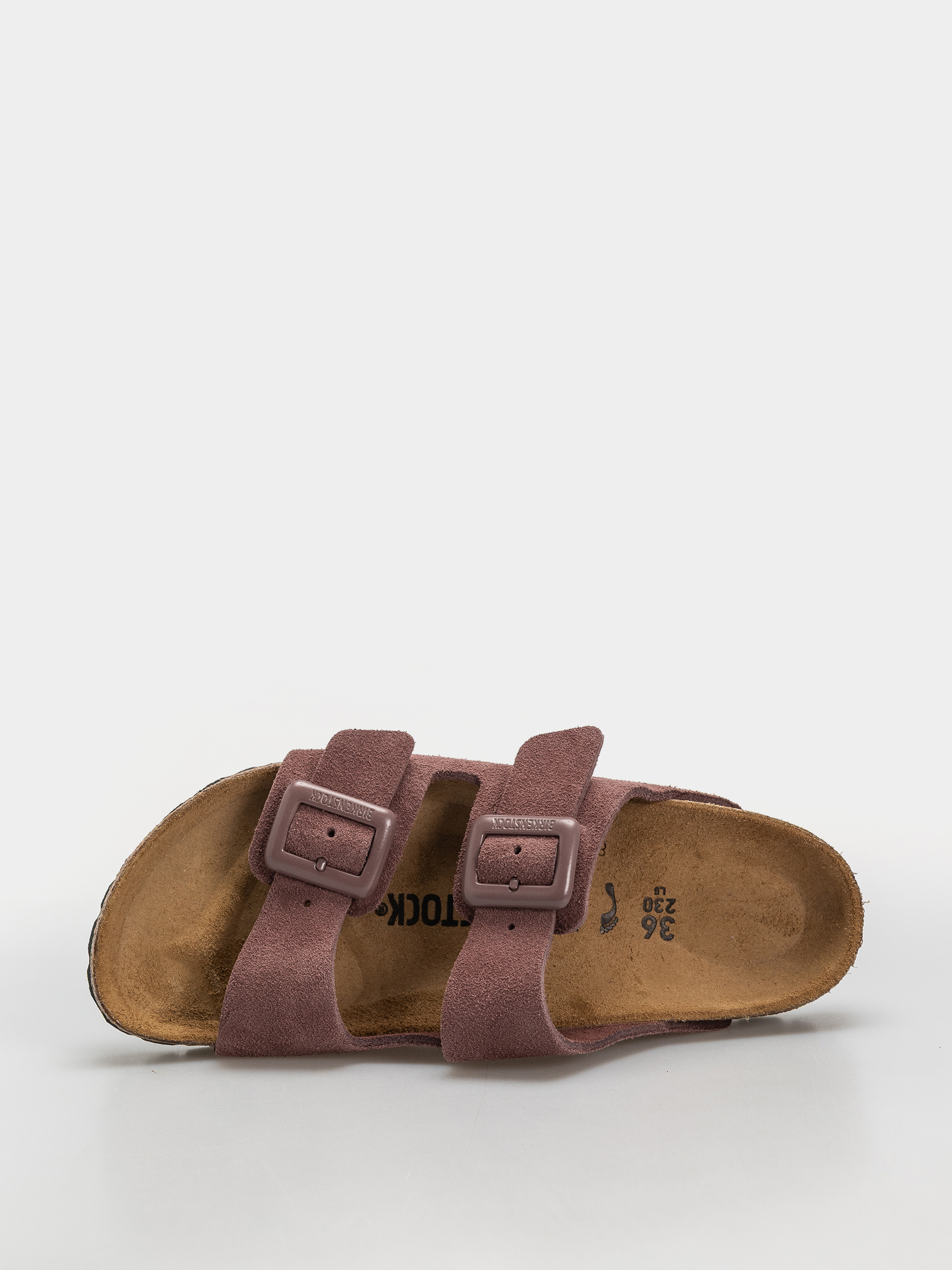 Birkenstock Flip Flops Arizona Suede Leather Cushion Buckle Narrow Wmn (pepper)