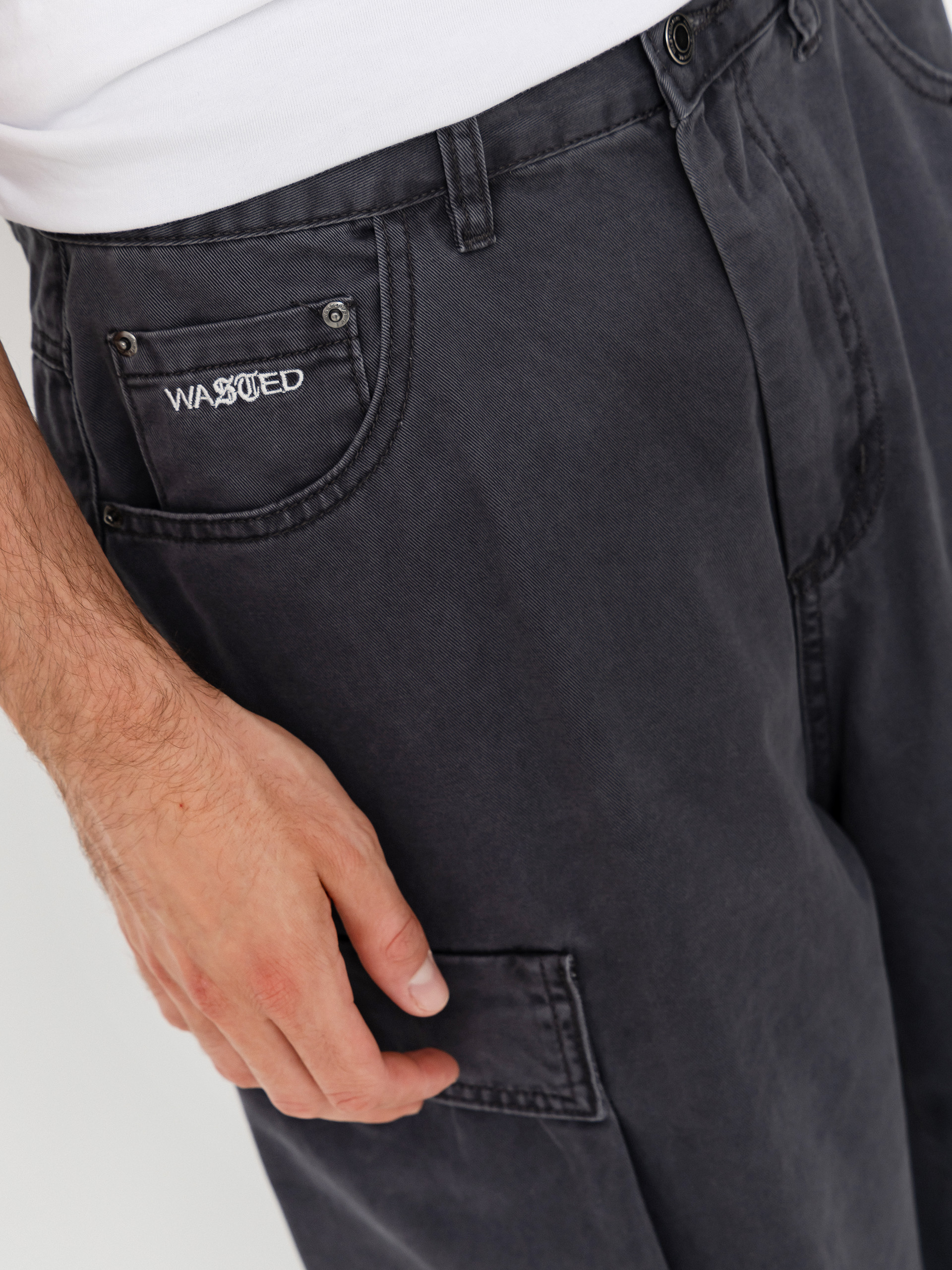 Wasted Paris Grant Shorts (faded black)