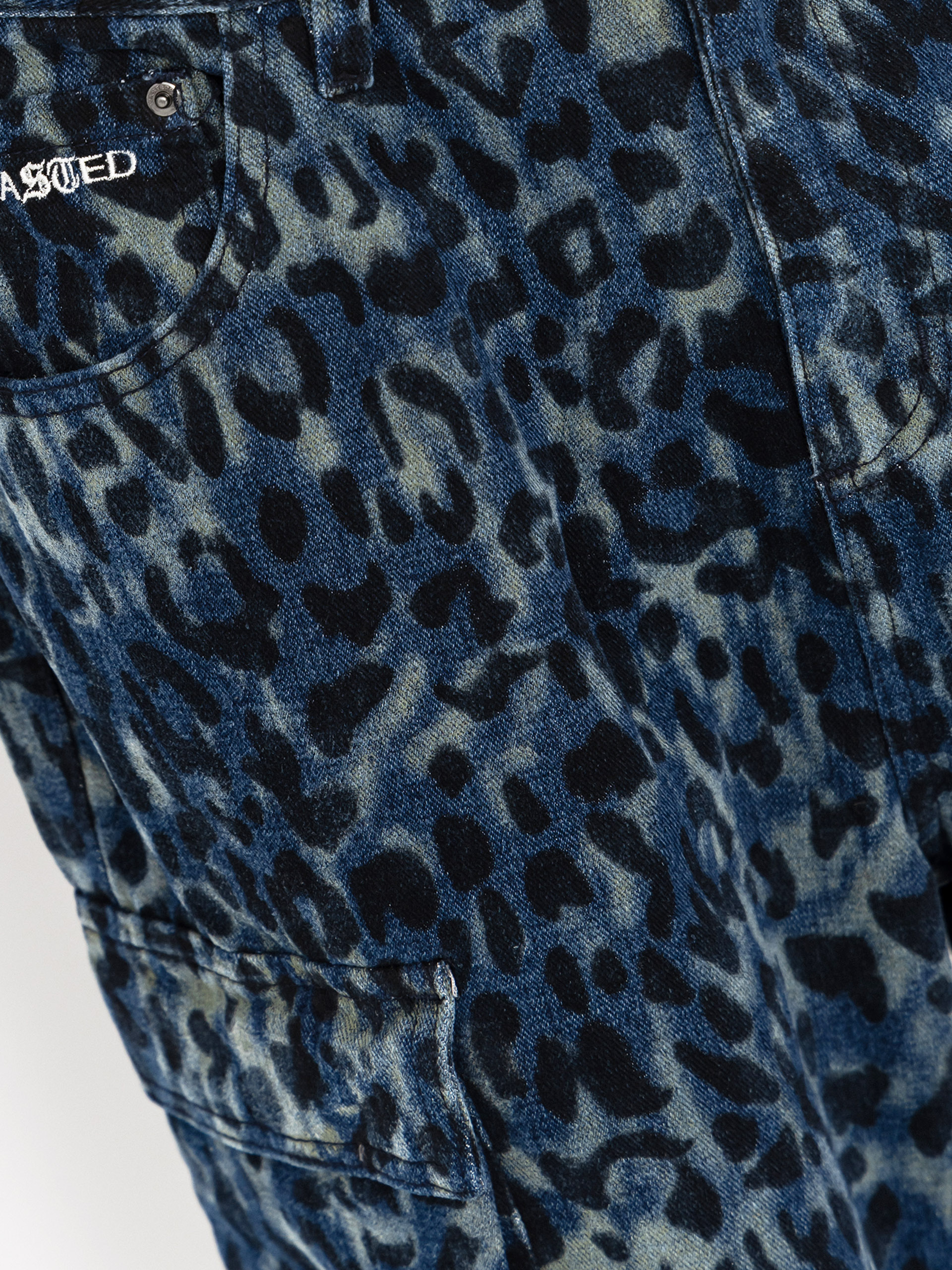 Wasted Paris Cheetah Grant Shorts (blue camo)