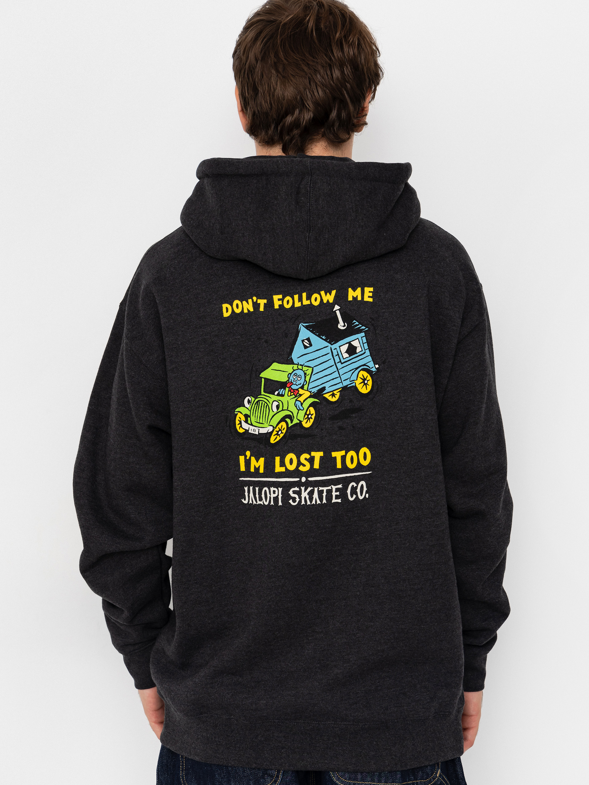 Antihero Hoodie Jalopi Returns HD (charcoal heather w/multi color prints)