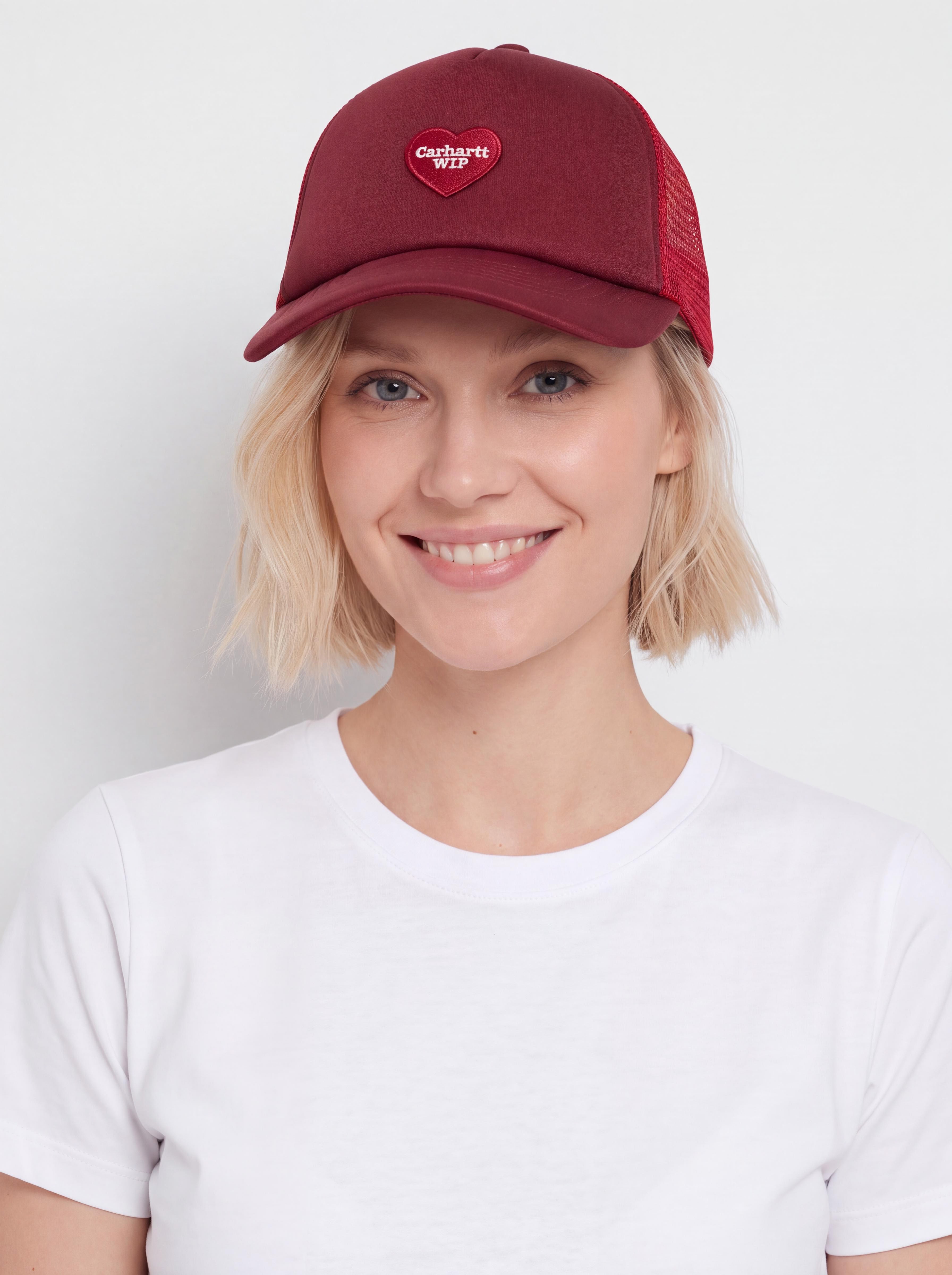 Carhartt WIP Heart Patch Trucker Cap (scarlet)