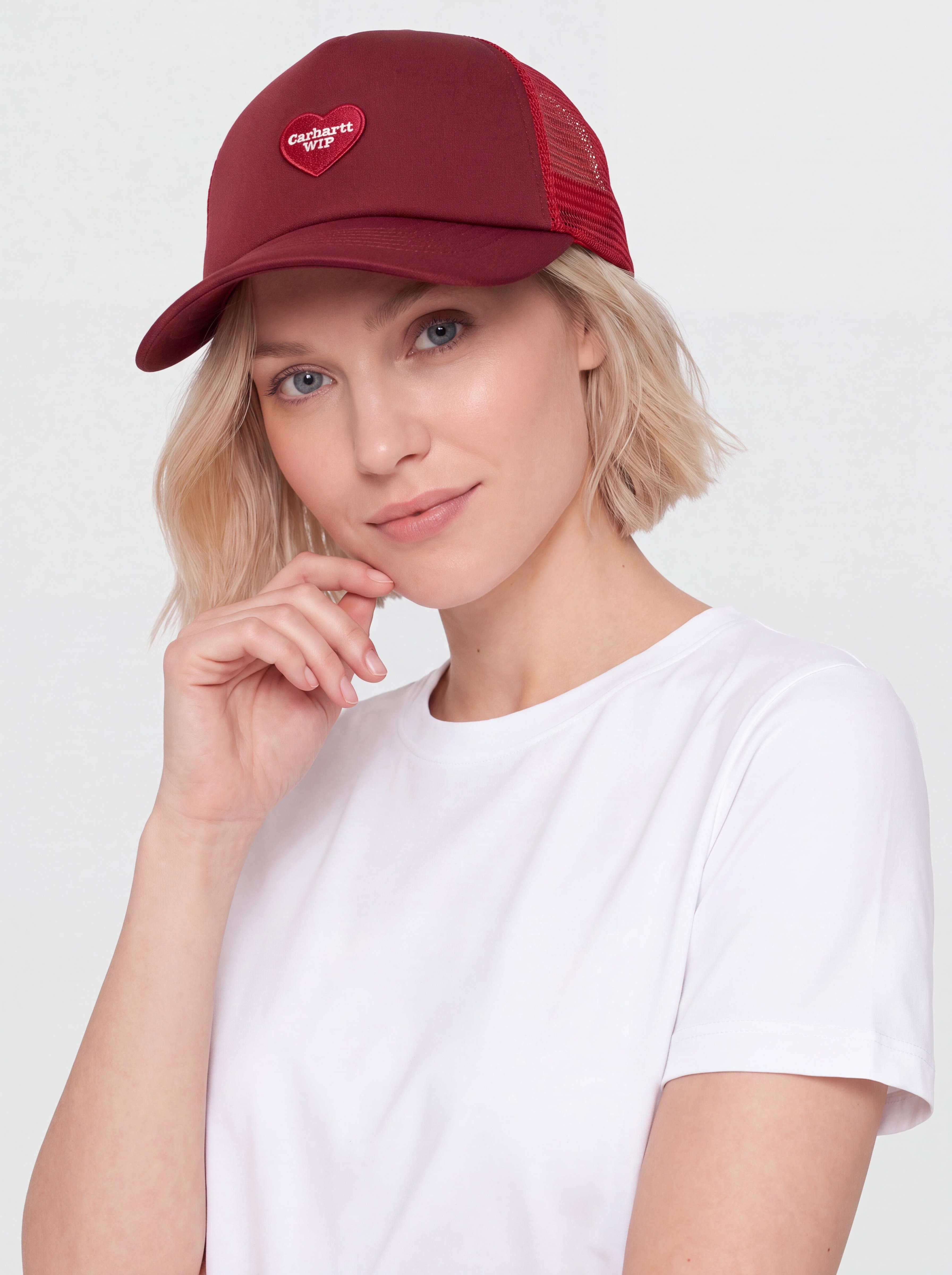 Carhartt WIP Heart Patch Trucker Cap (scarlet)