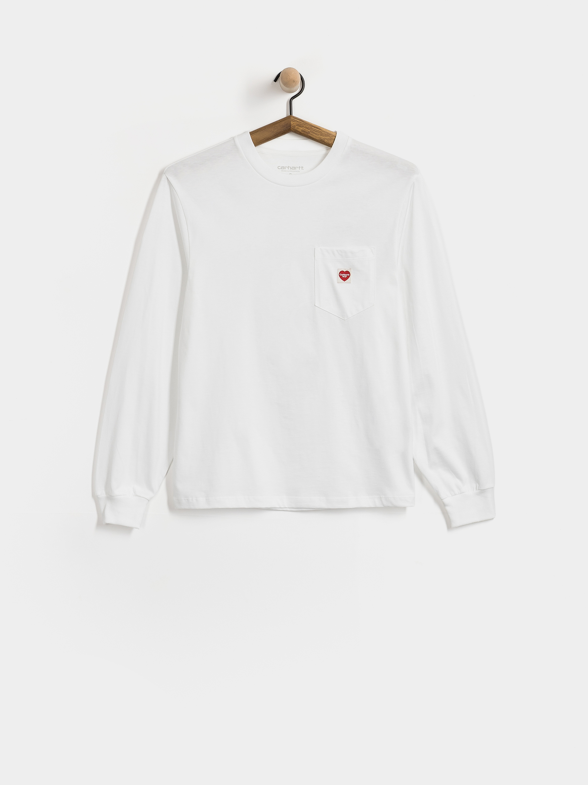 Carhartt WIP Pocket Small Heart Wmn Longsleeve (white/red)