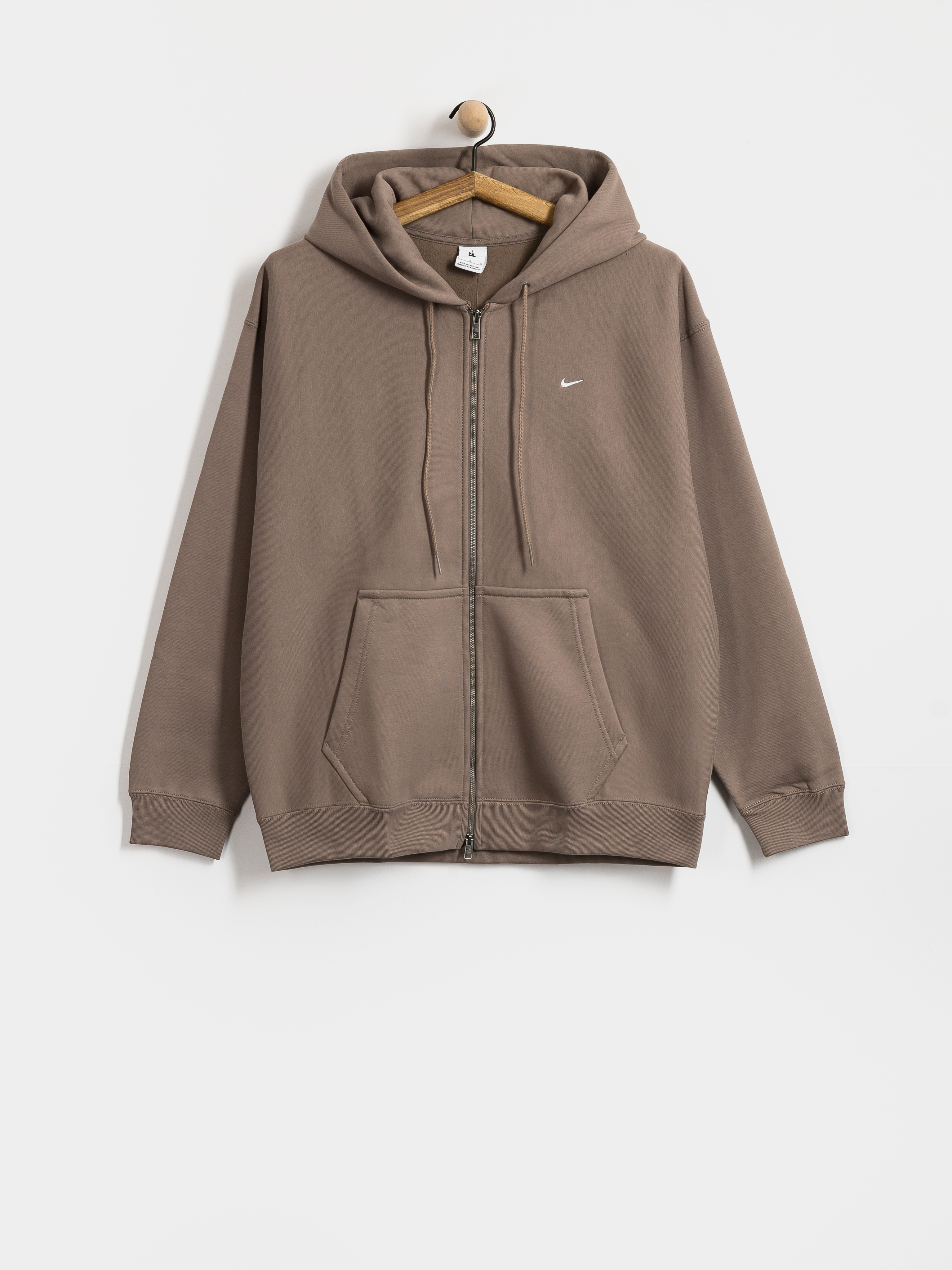 Nike SB Solo Swoosh ZHD Hoodie (mink brown/mink brown/white)