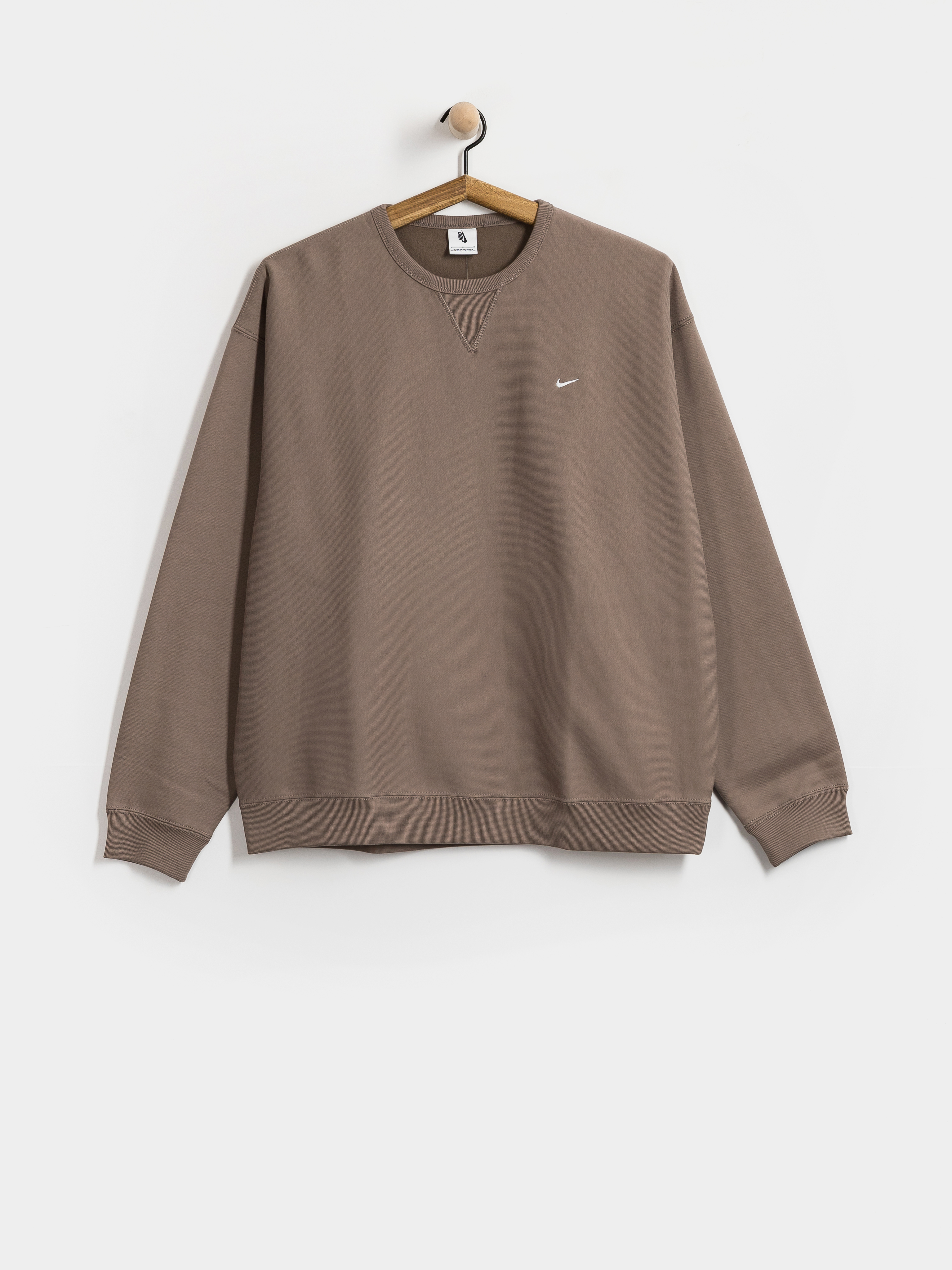 Nike SB Solo Swoosh Sweatshirt (mink brown/white)