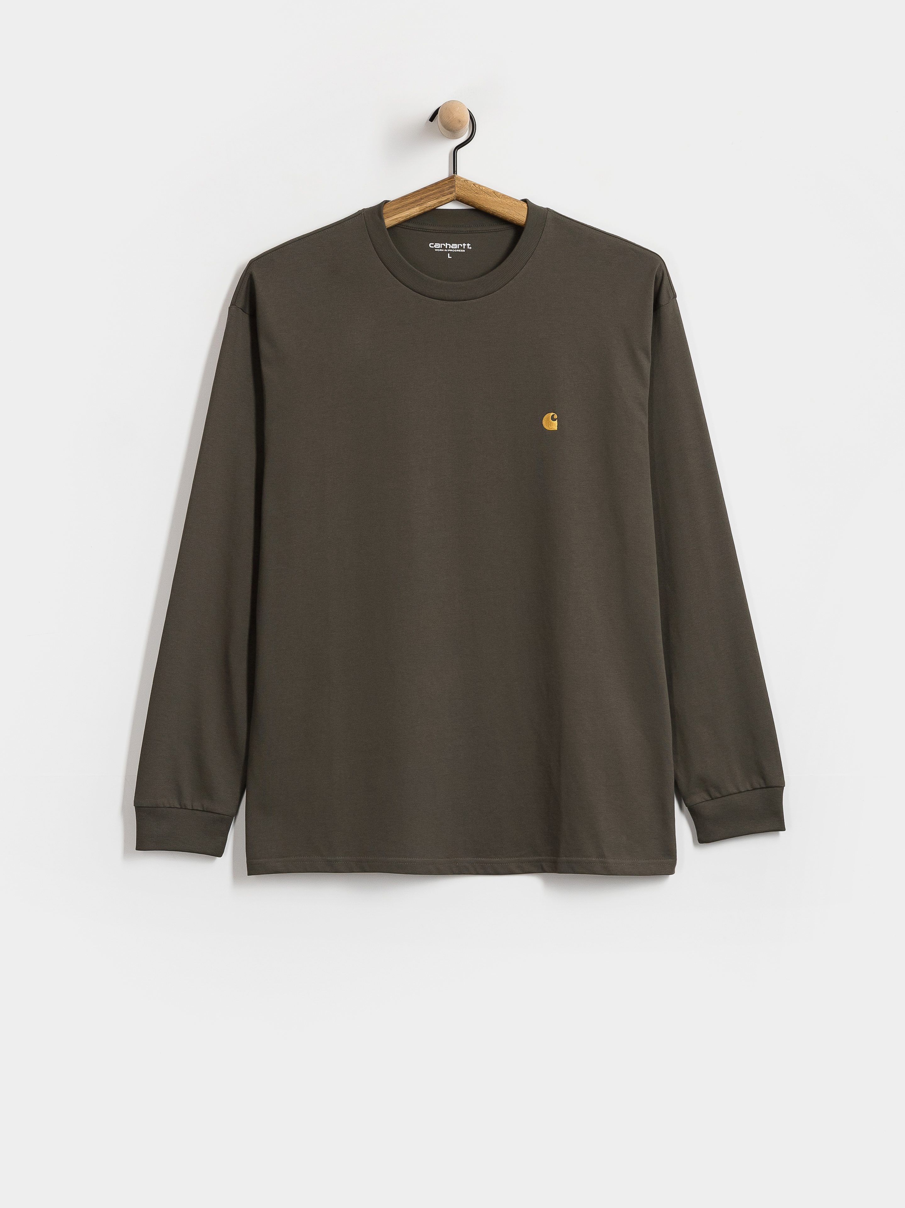 Carhartt WIP Chase Longsleeve (shungite/gold)