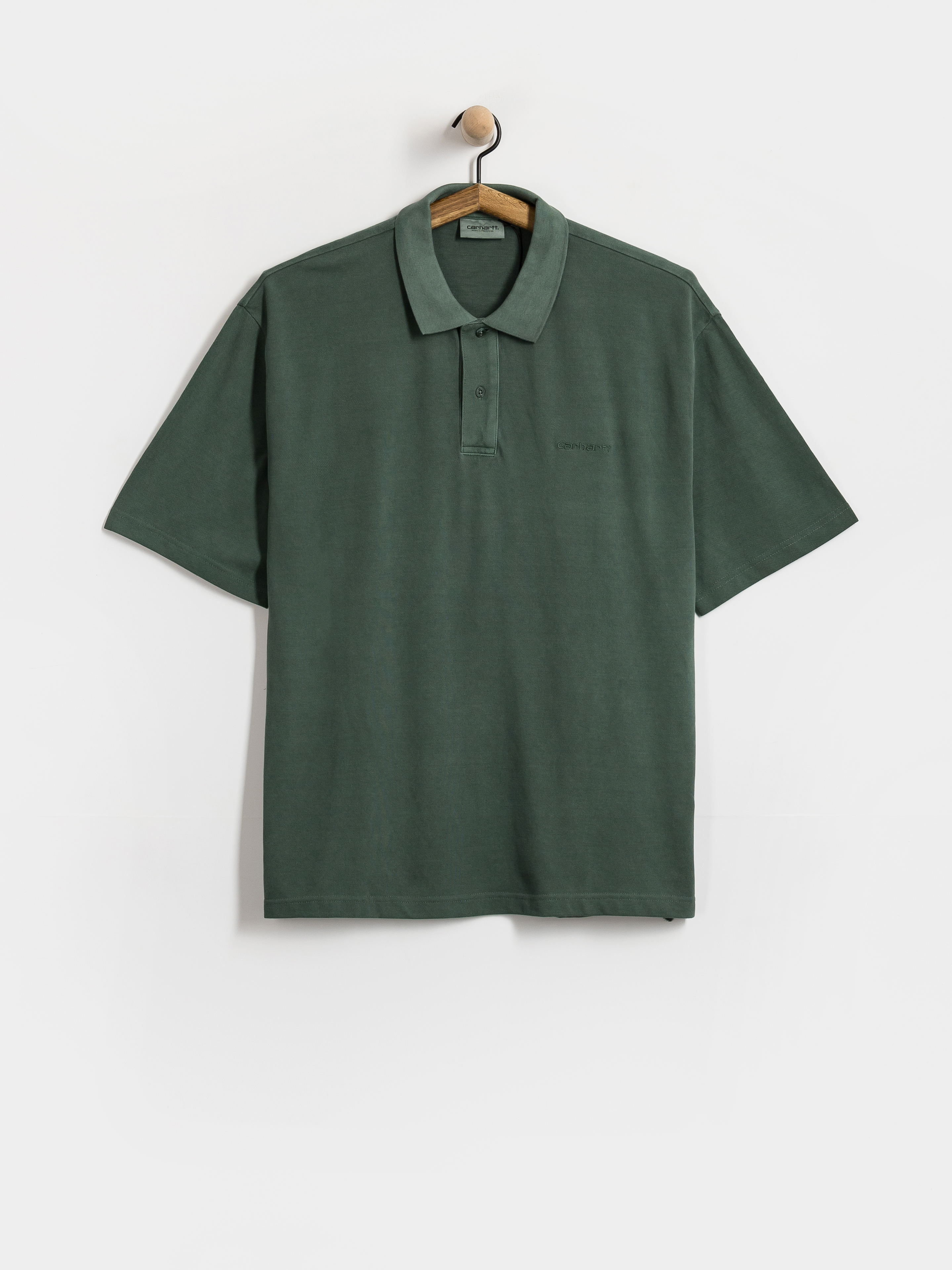 Carhartt WIP Wayne Polo T-Shirt (dark scarab/garment dyed)