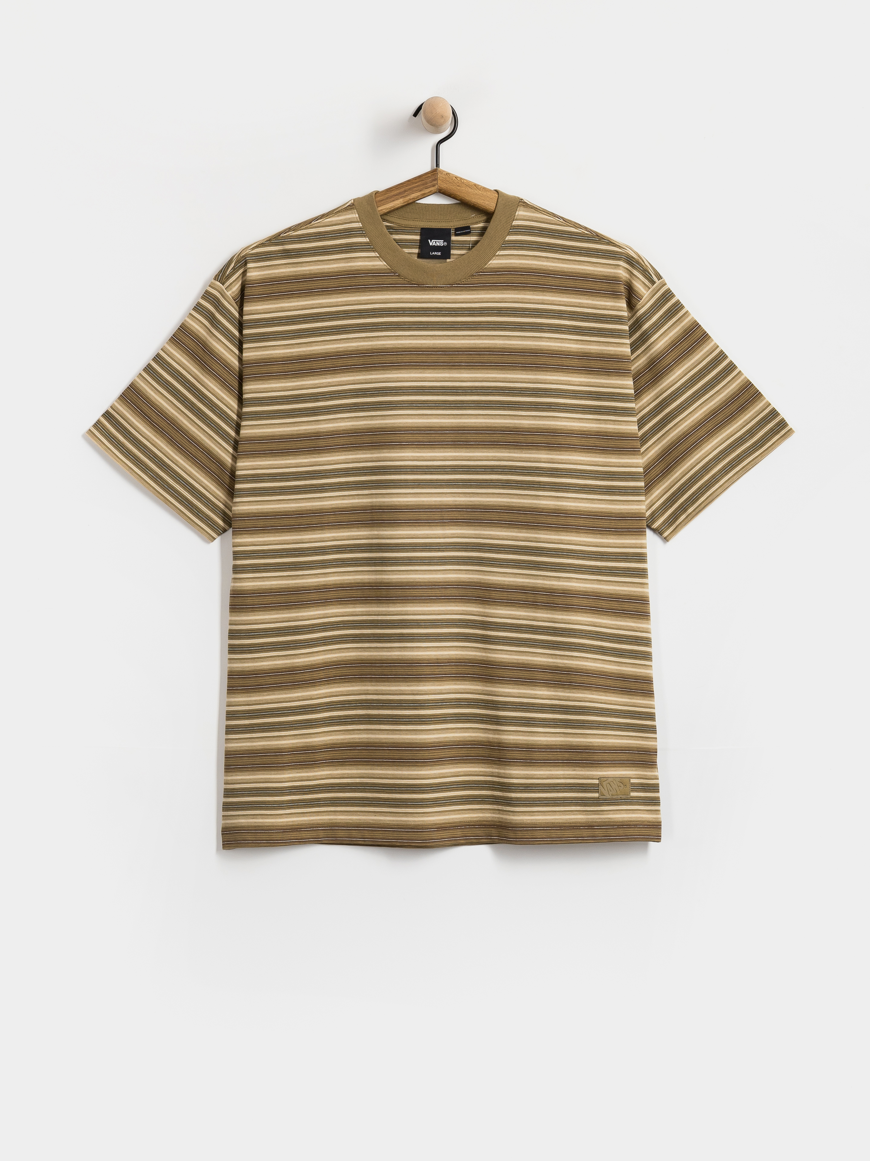 Vans Stripe Ringer Loose T-Shirt (olive brown)