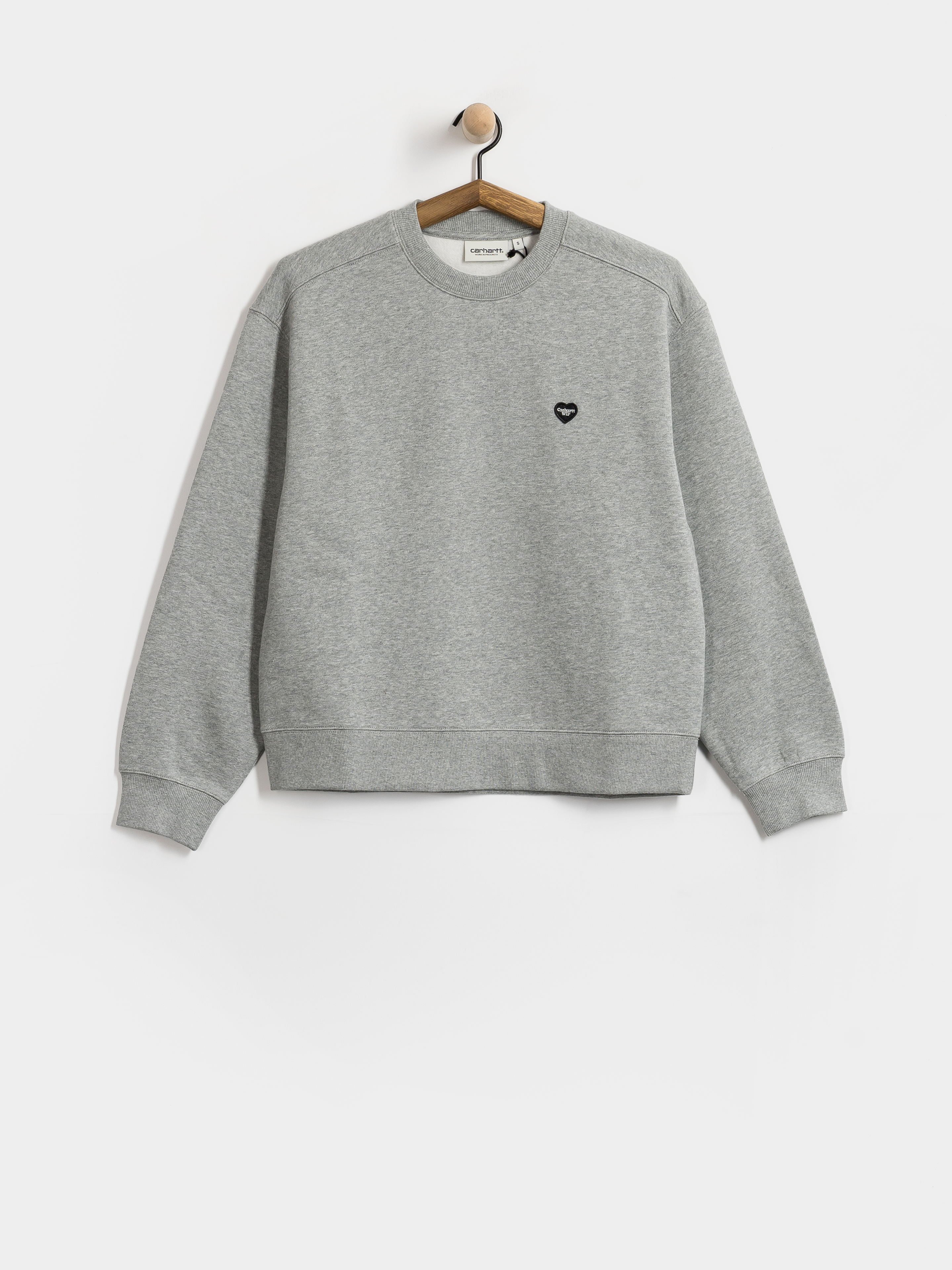 Carhartt WIP Small Heart Patch Wmn Sweatshirt (grey heather/black)