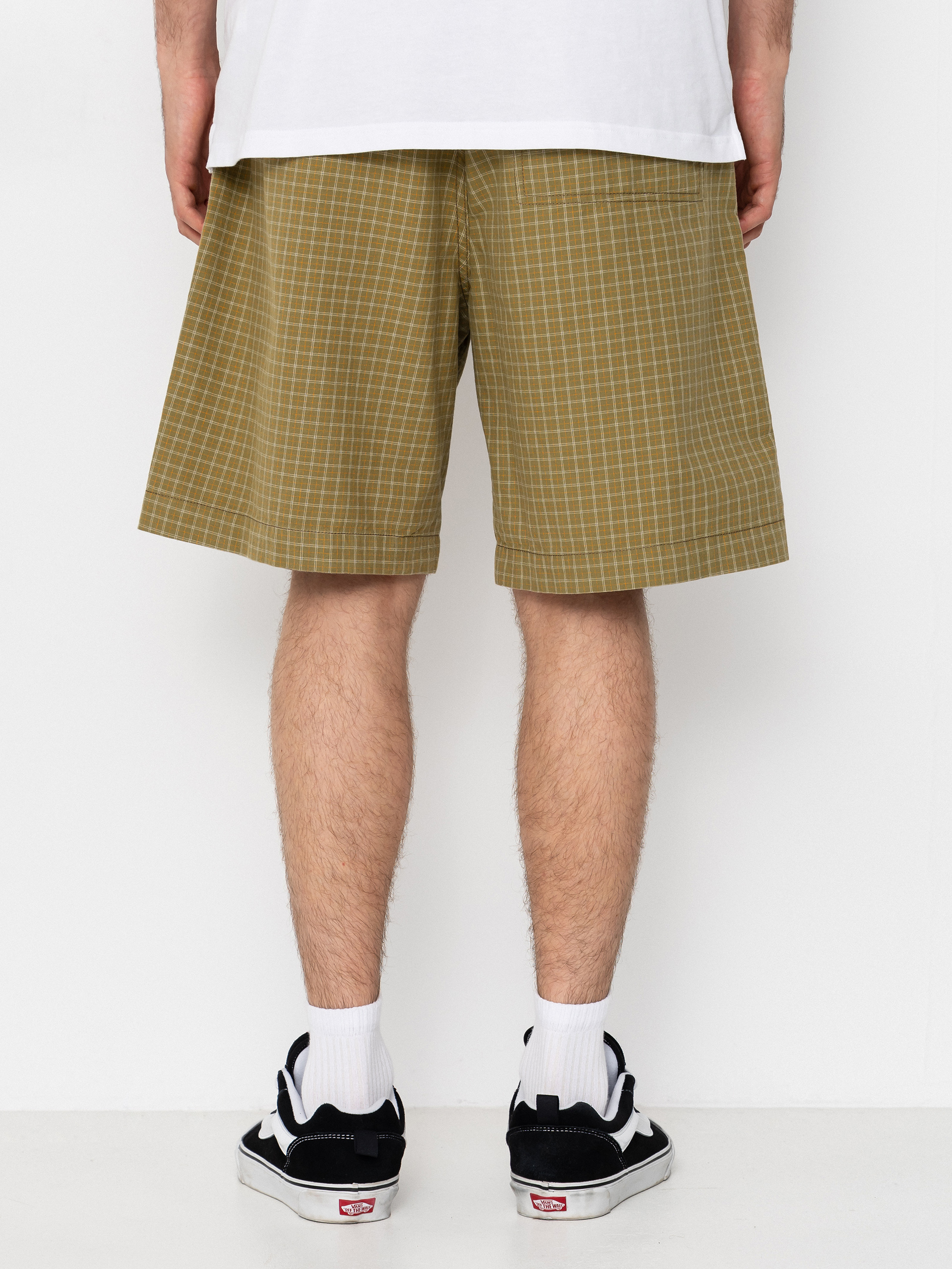 Polar Skate Hike Cotton Shorts (olive check)