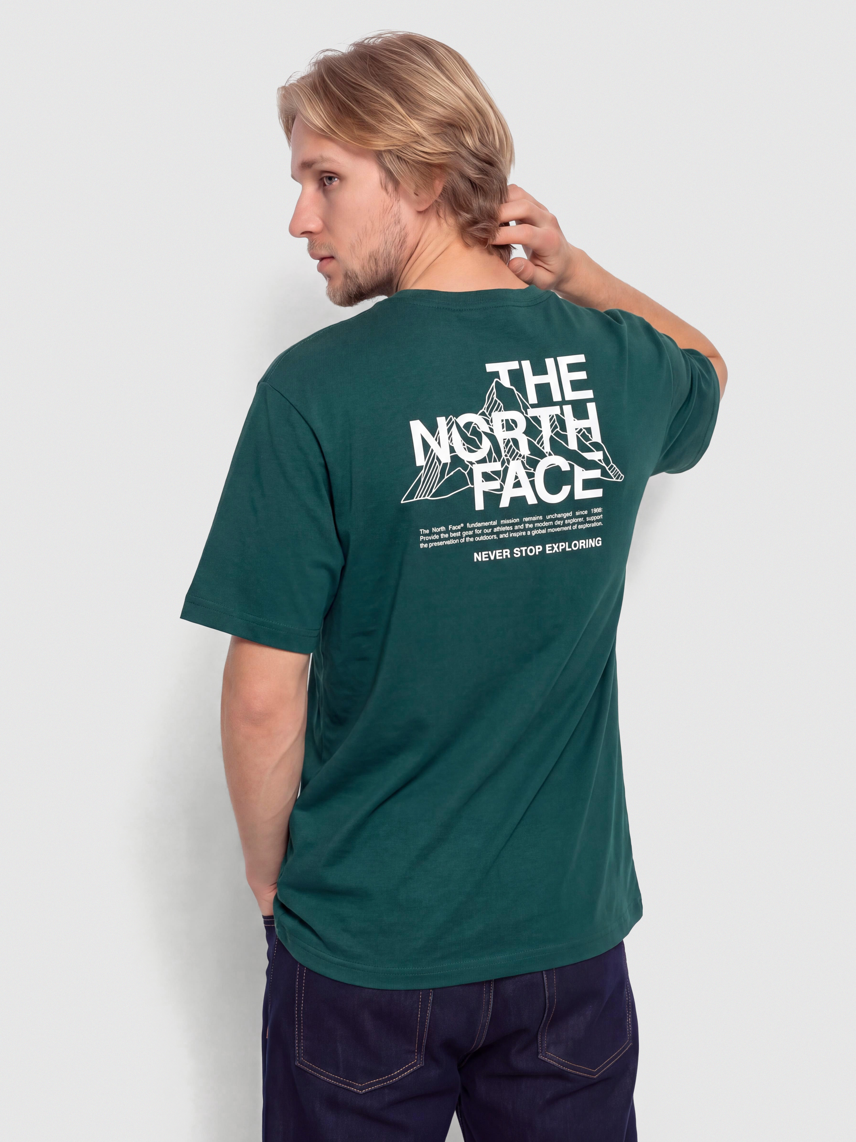 The North Face T-Shirt Mountain Sketch (pacific teal)