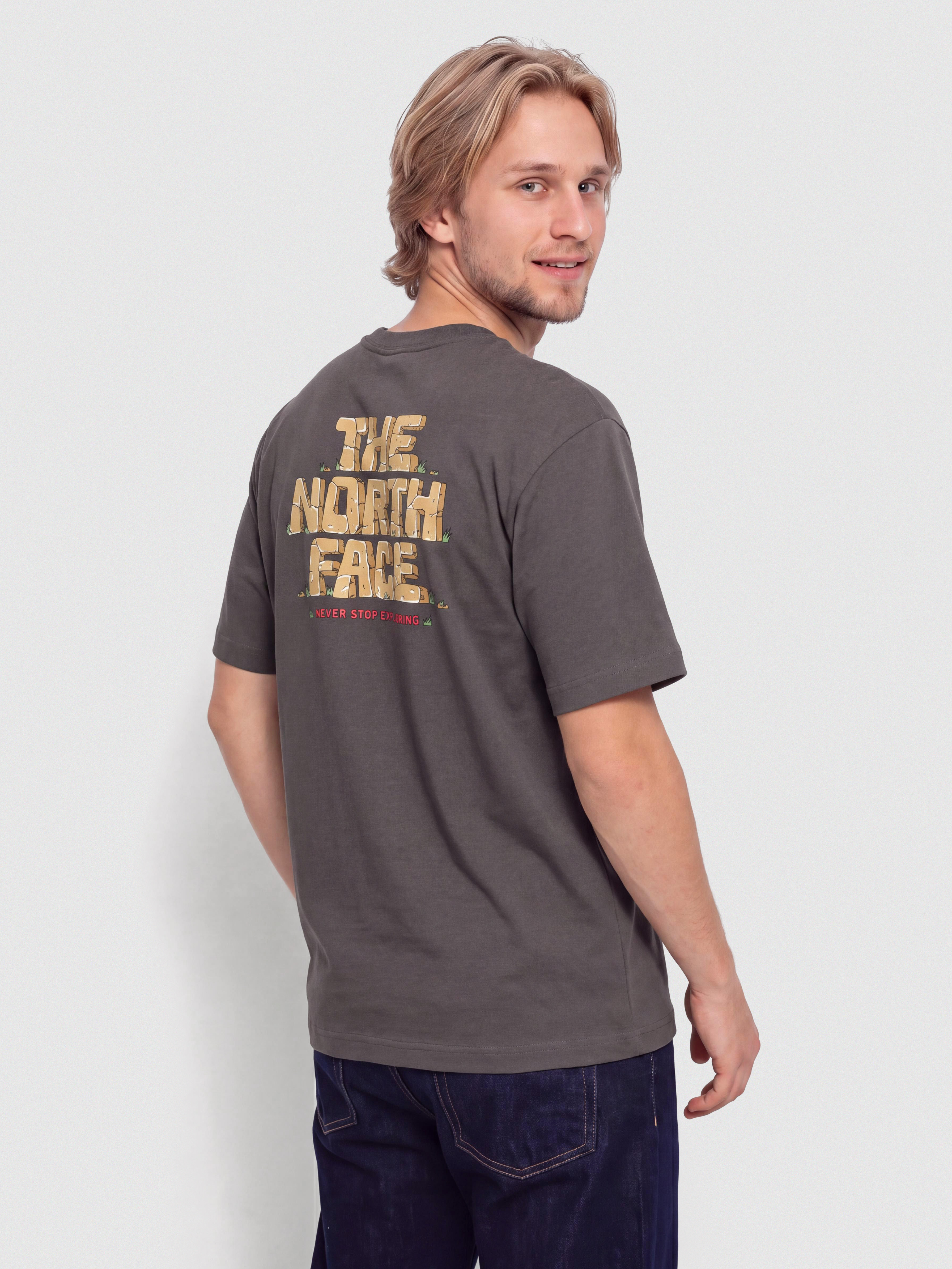 The North Face T-Shirt Stone Logo Relaxed (anthracite grey)