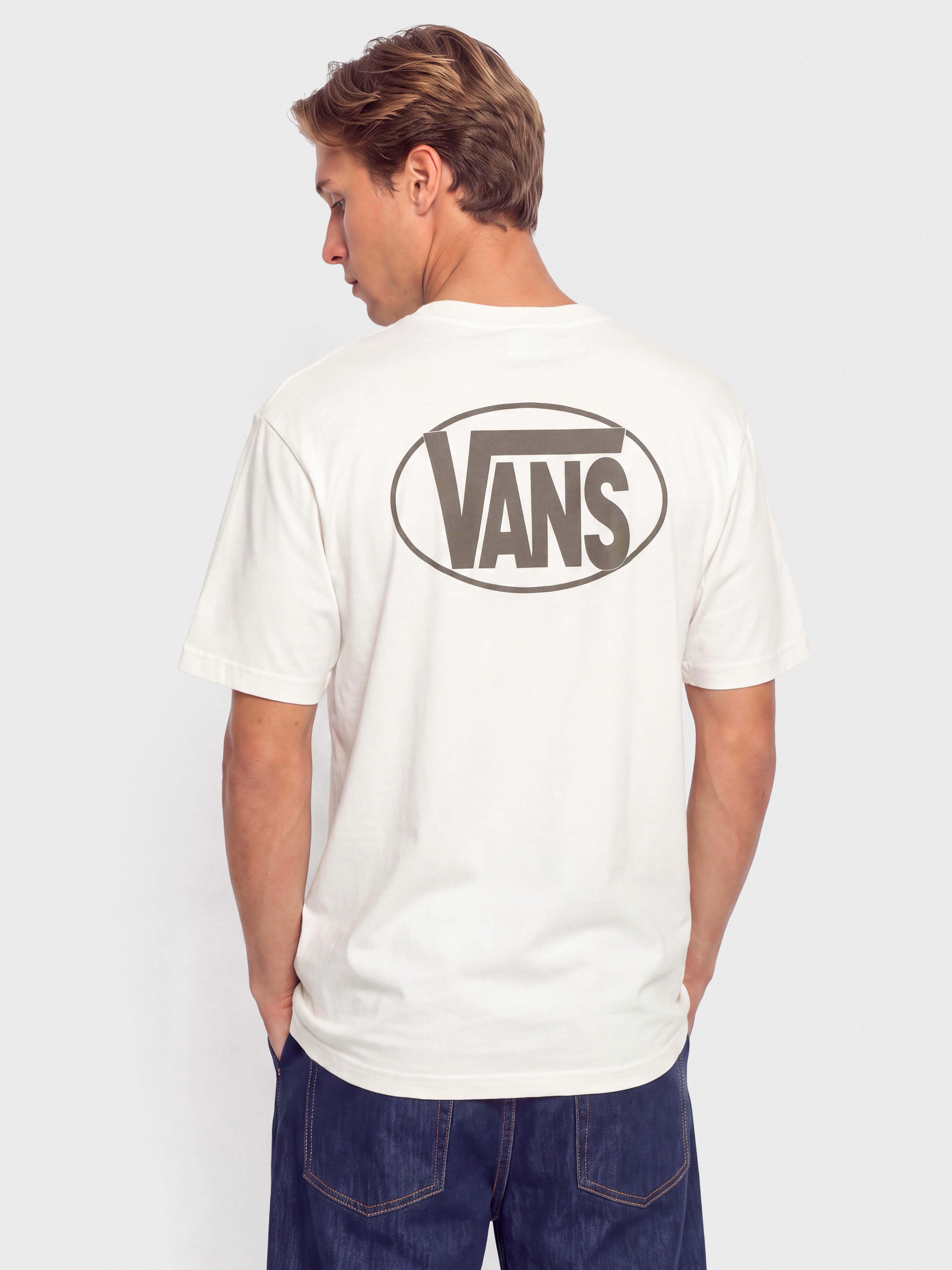 Vans Oval Logo Loose T-Shirt (marshmallow)