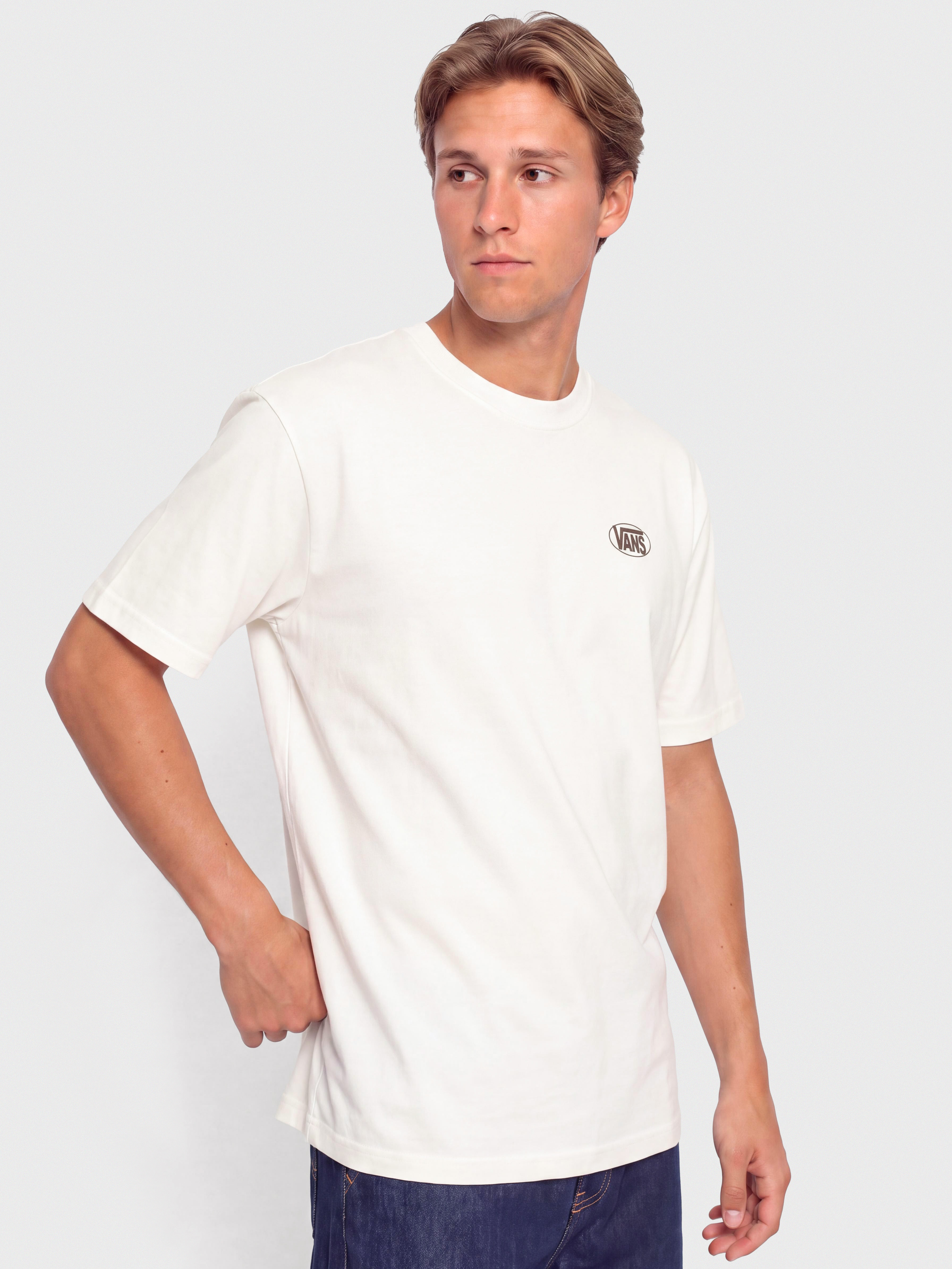 Vans Oval Logo Loose T-Shirt (marshmallow)